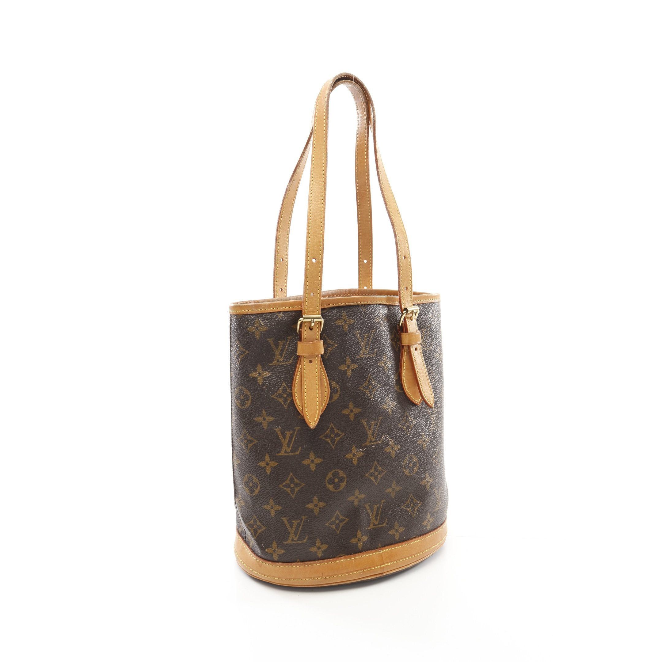 Louis Vuitton Louis Vuitton Bucket Pm Monogram Handbag Leather Brown Size ONE SIZE - 2 Thumbnail