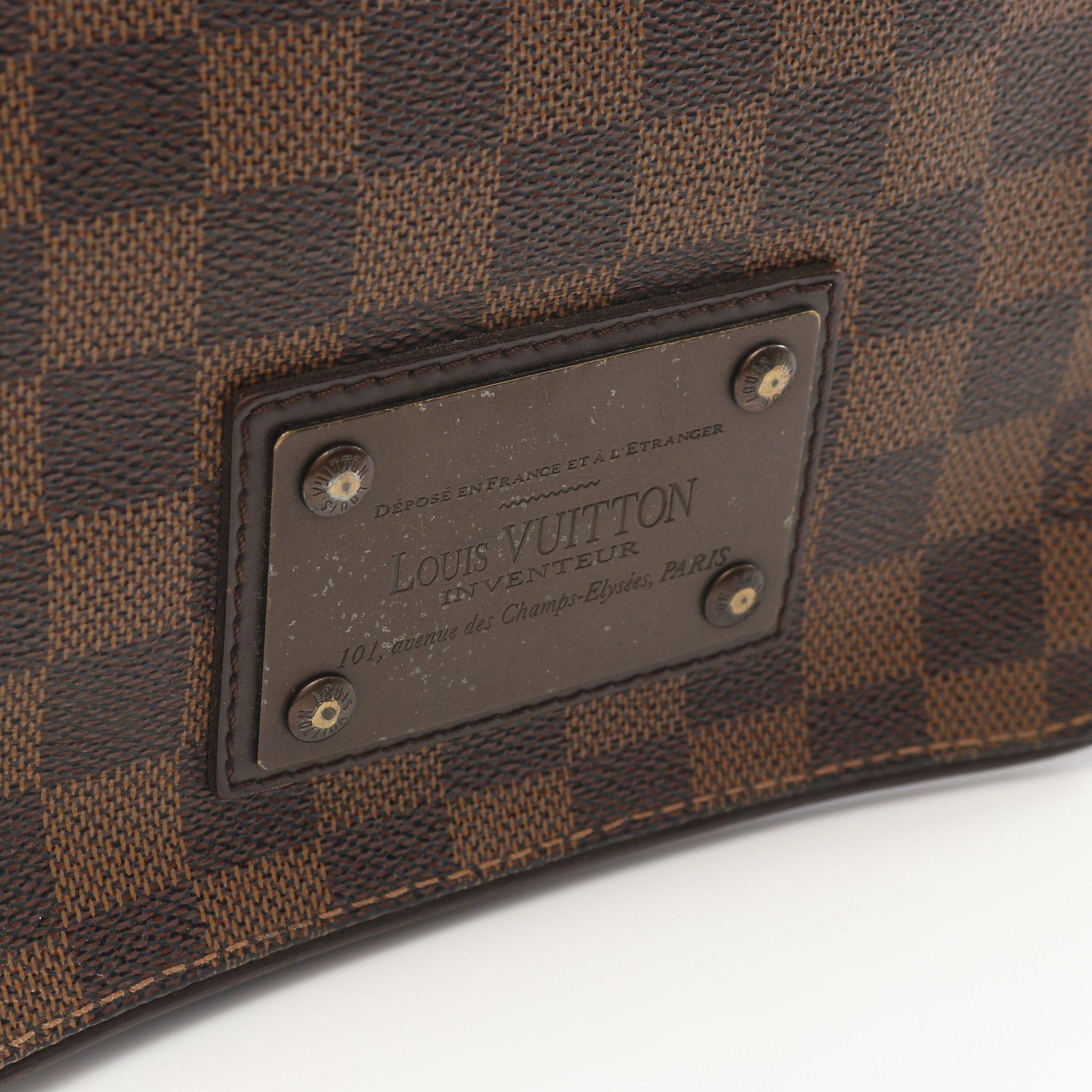 Louis Vuitton Louis Vuitton Brooklyn Pm Damier Ebene Shoulder Bag Leather Brown Size ONE SIZE - 11 Thumbnail