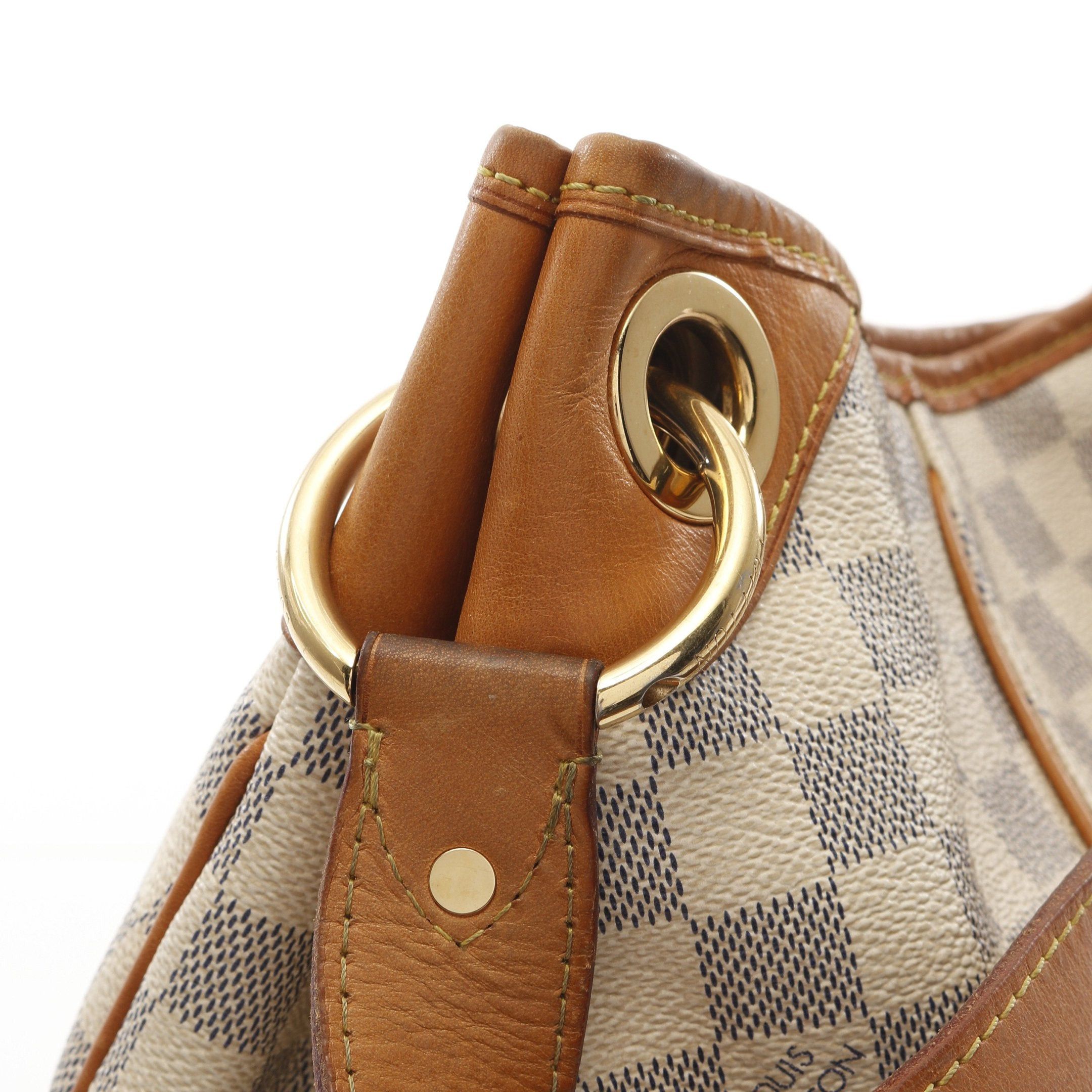 Louis Vuitton Louis Vuitton Galliera Pm Damier Azur One Shoulder Bag Leather White Size ONE SIZE - 8 Thumbnail