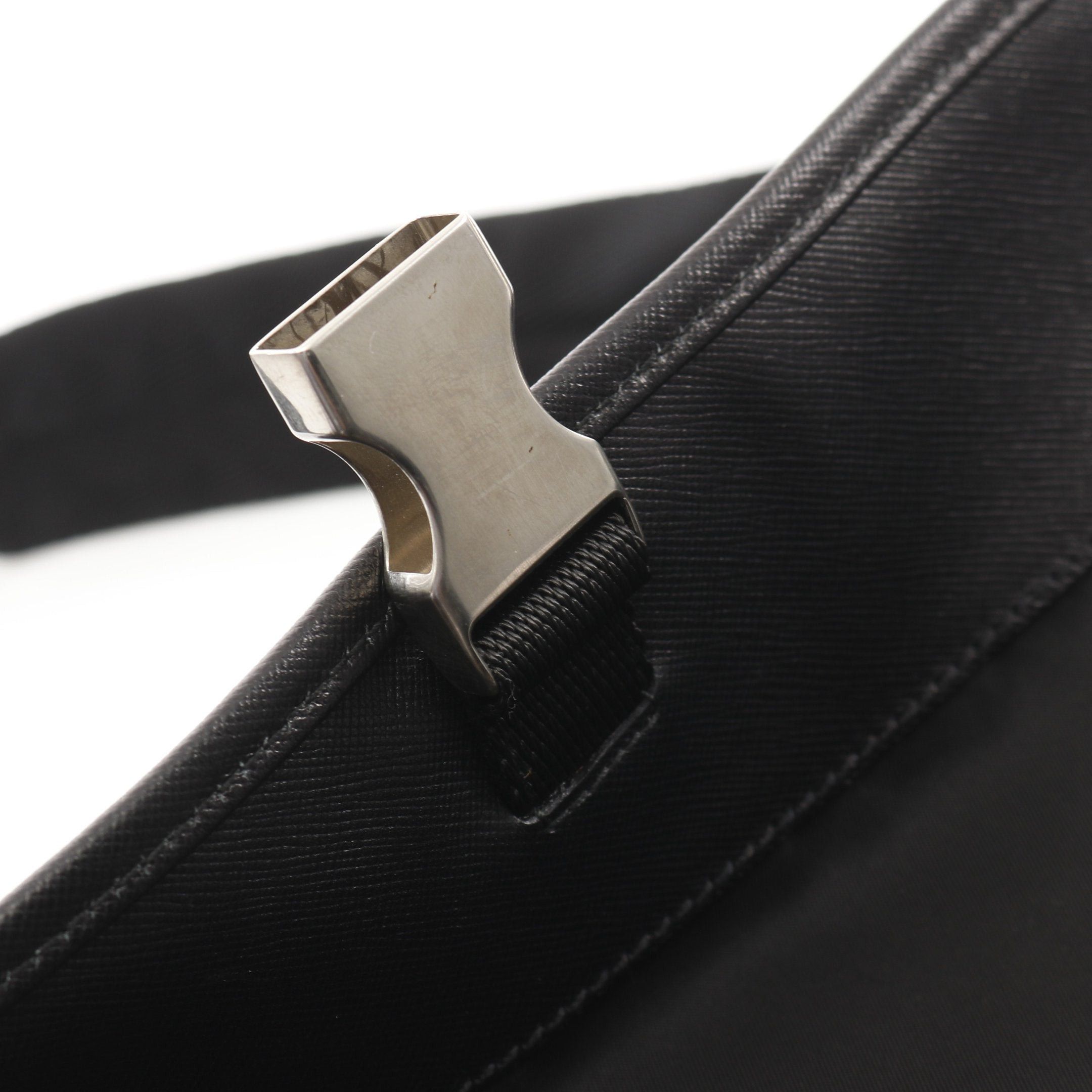 Prada Prada Viaggio Shoulder Bag Nylon Saffiano Leather Black Size ONE SIZE - 9 Thumbnail