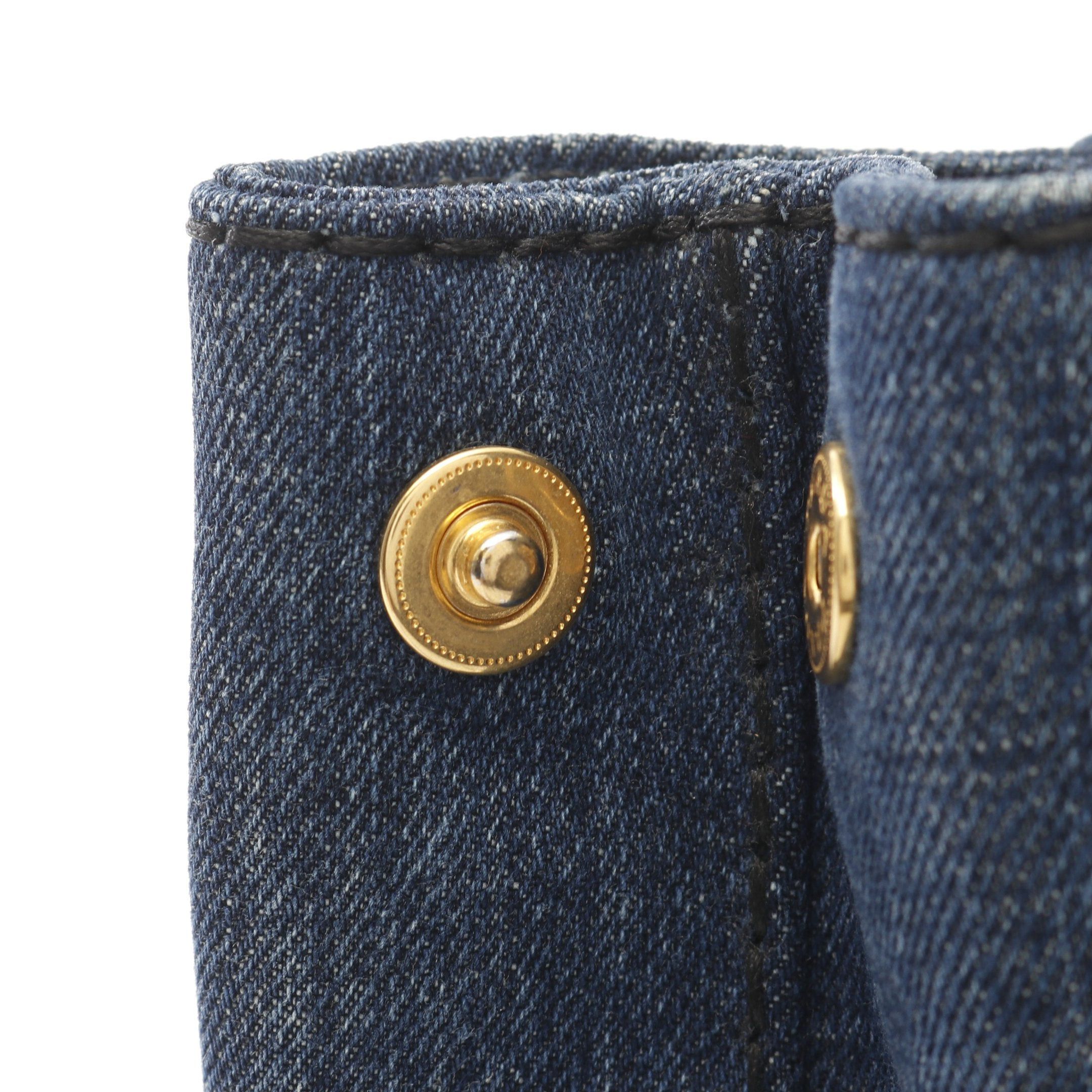 Prada Prada Canapa Kanapa Mini Handbag Tote Bag Denim Indigo Blue Size ONE SIZE - 8 Thumbnail