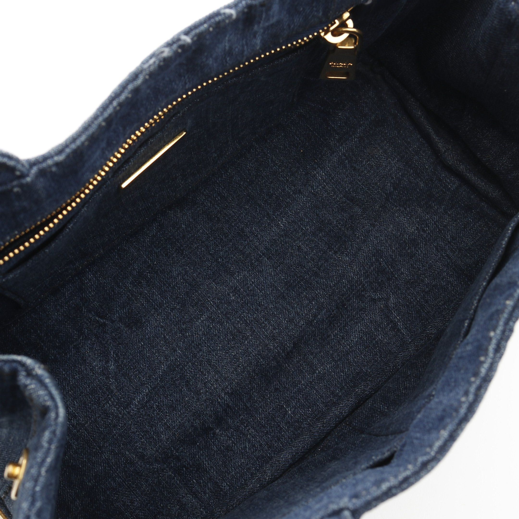 Prada Prada Canapa Kanapa Mini Handbag Tote Bag Denim Indigo Blue Size ONE SIZE - 3 Thumbnail