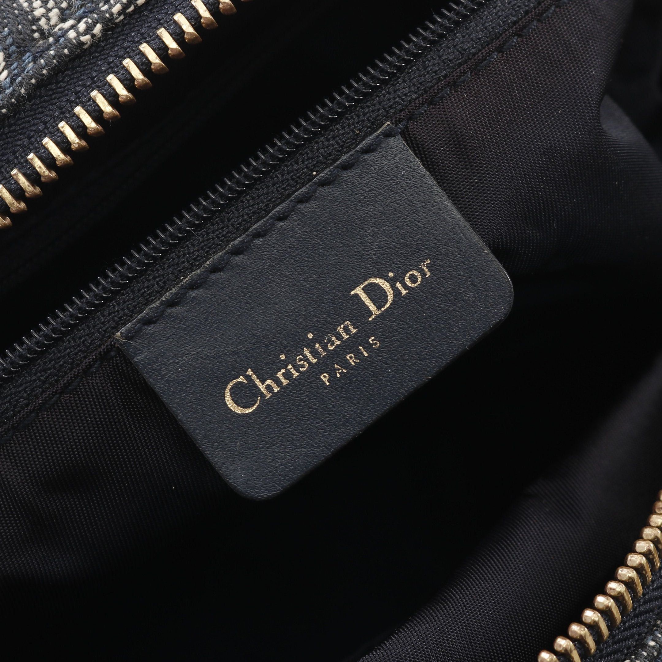 Dior Dior Trotter Mini Boston Bag Canvas Leather Navy Size ONE SIZE - 4 Thumbnail