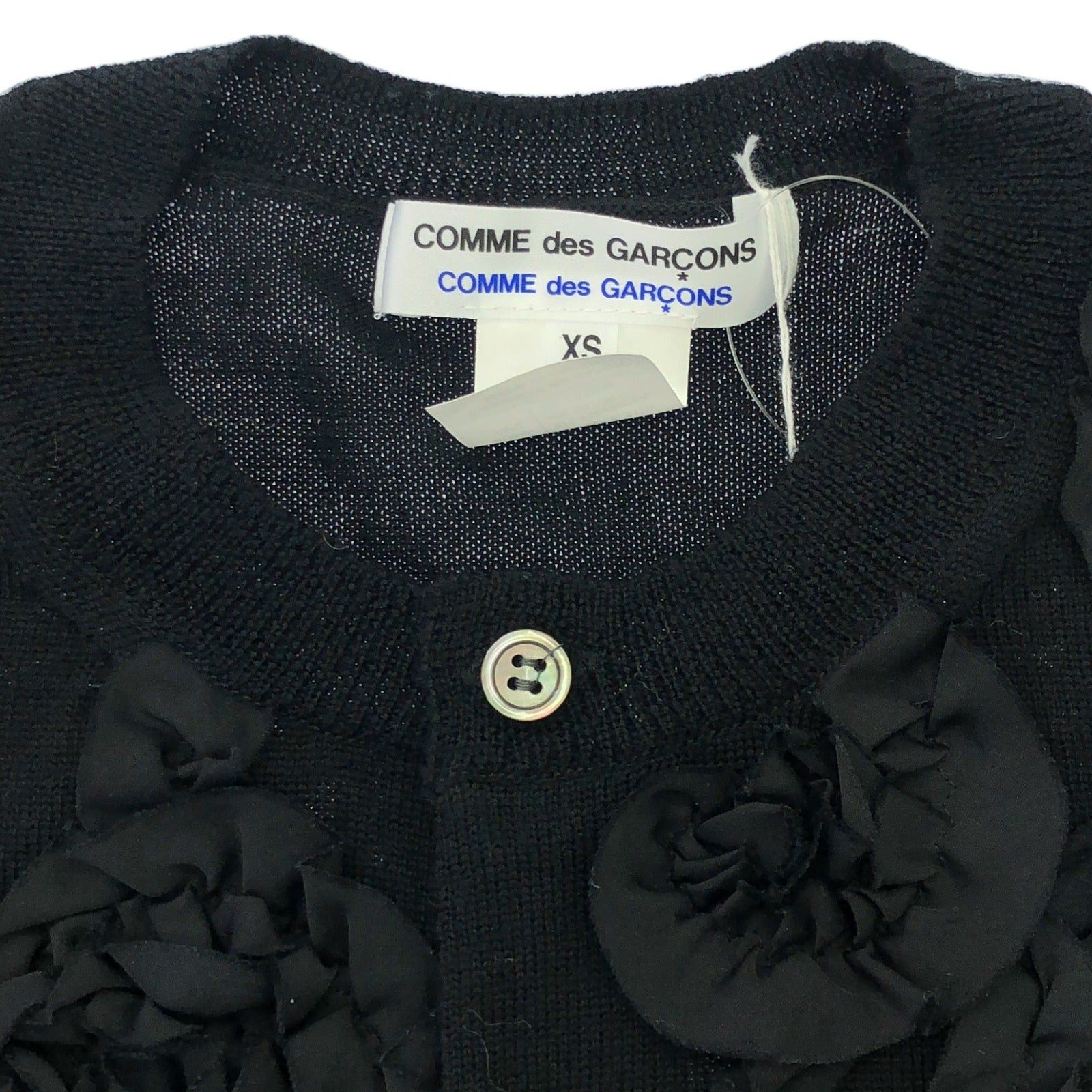 Comme Des Garcons Cardigan Wool Black