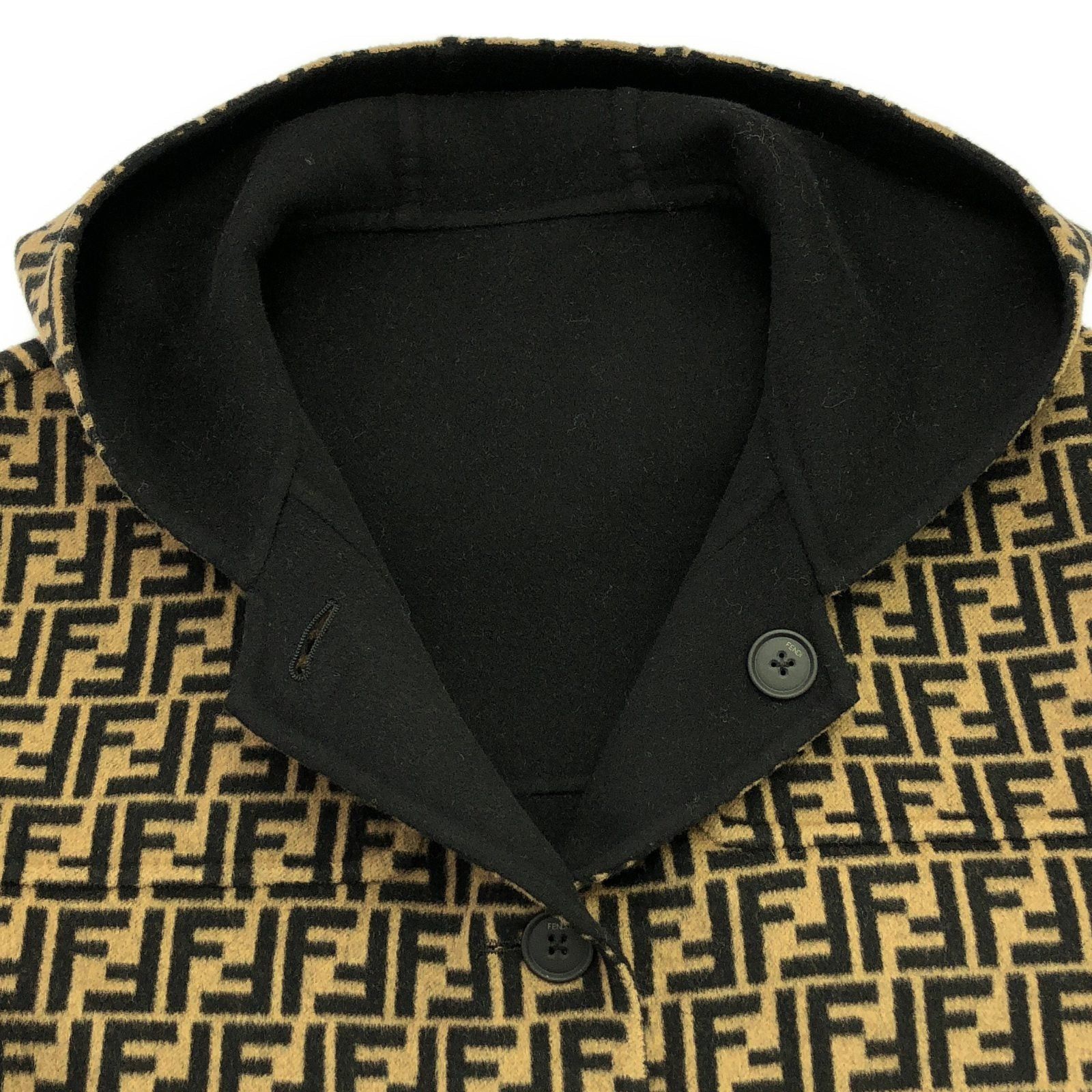 Fendi Fendi Coat Wool Brown Size ONE SIZE - 9 Thumbnail