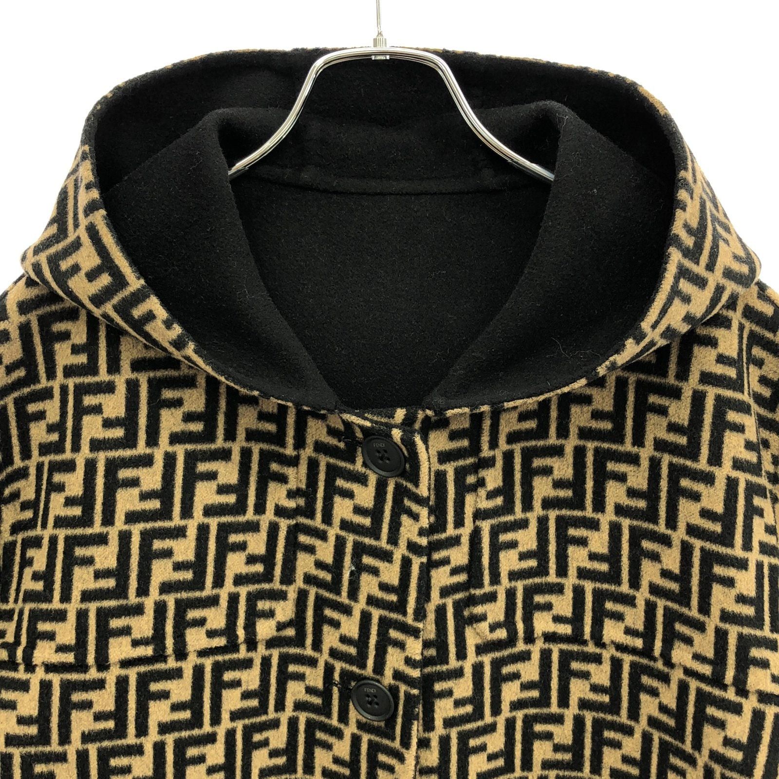 Fendi Fendi Coat Wool Brown Size ONE SIZE - 3 Thumbnail