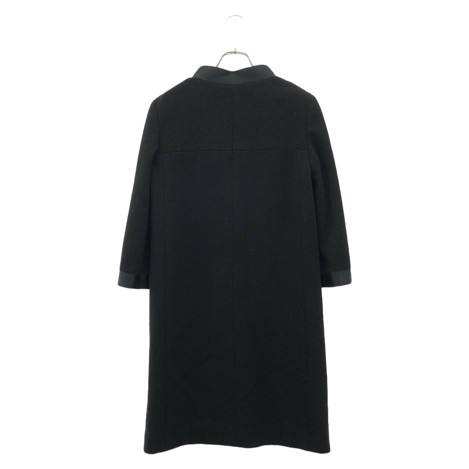 Chanel Chanel Coat Wool Black Size ONE SIZE - 2 Thumbnail