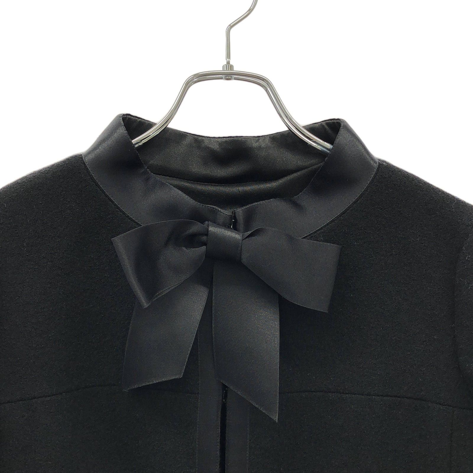 Chanel Chanel Coat Wool Black Size ONE SIZE - 3 Thumbnail