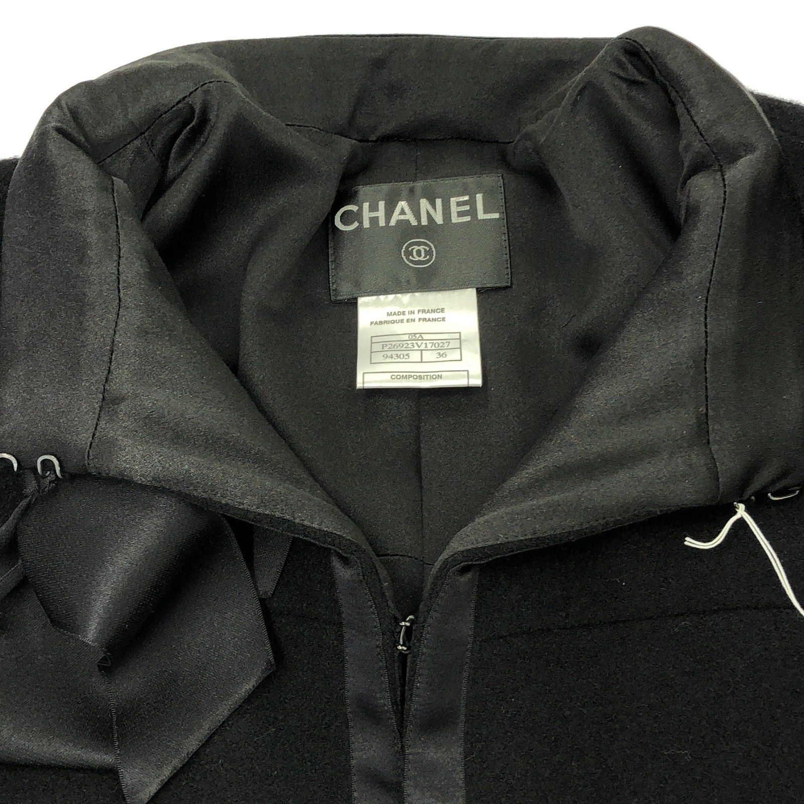 Chanel Chanel Coat Wool Black Size ONE SIZE - 10 Thumbnail