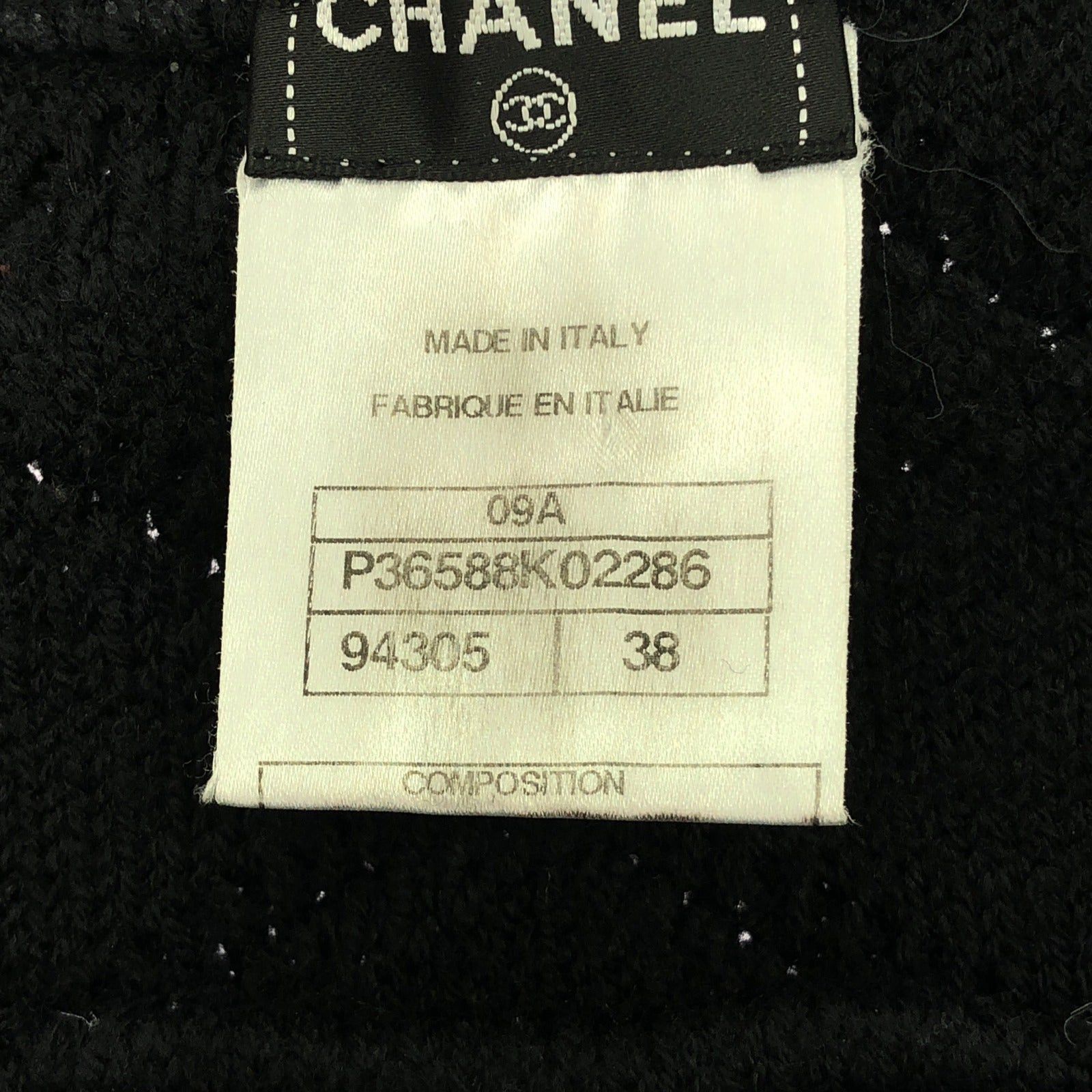 Chanel Chanel Jacket Wool Black Size ONE SIZE - 6 Thumbnail