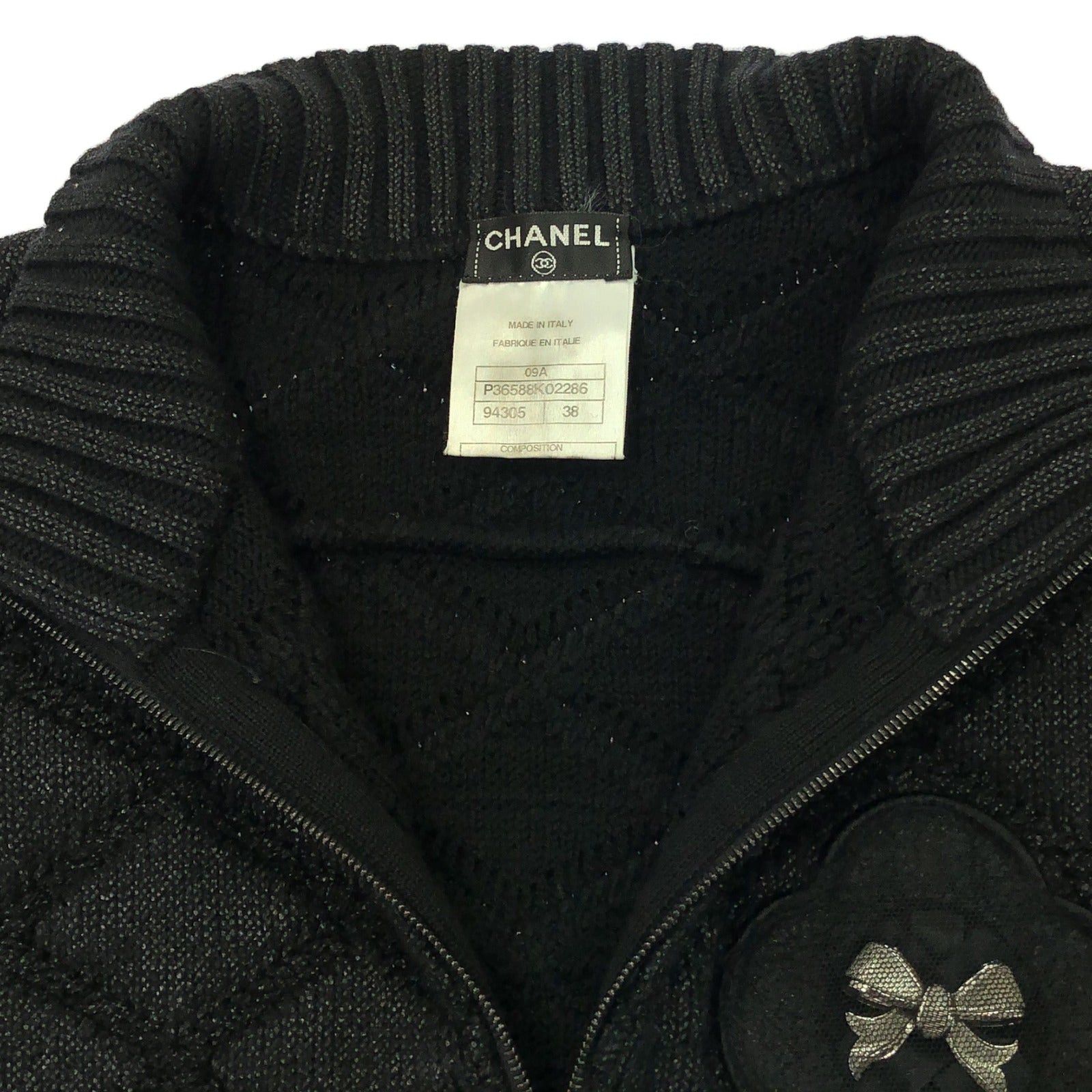 Chanel Chanel Jacket Wool Black Size ONE SIZE - 10 Thumbnail