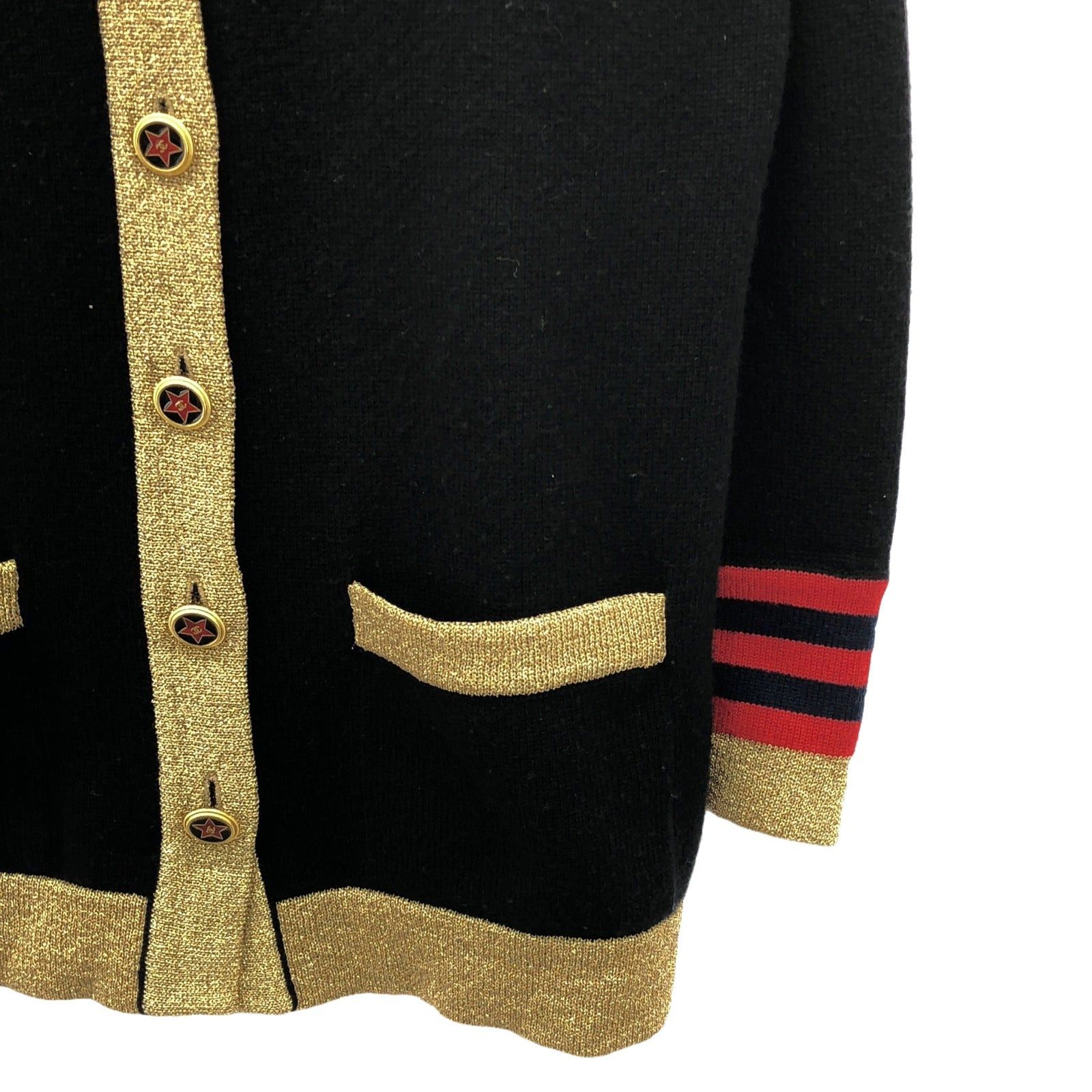 Chanel Chanel Cardigan Cashmere Black Size ONE SIZE - 4 Thumbnail