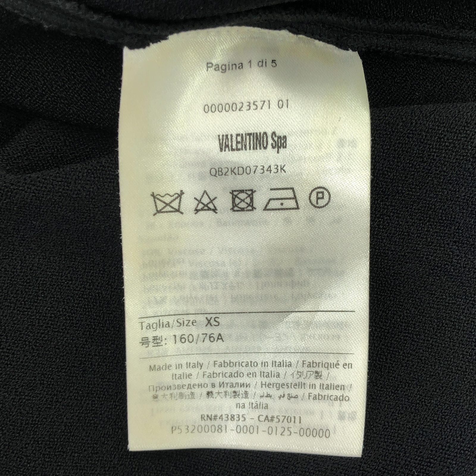 Valentino Valentino One Piece Rayon Black Size ONE SIZE - 6 Thumbnail