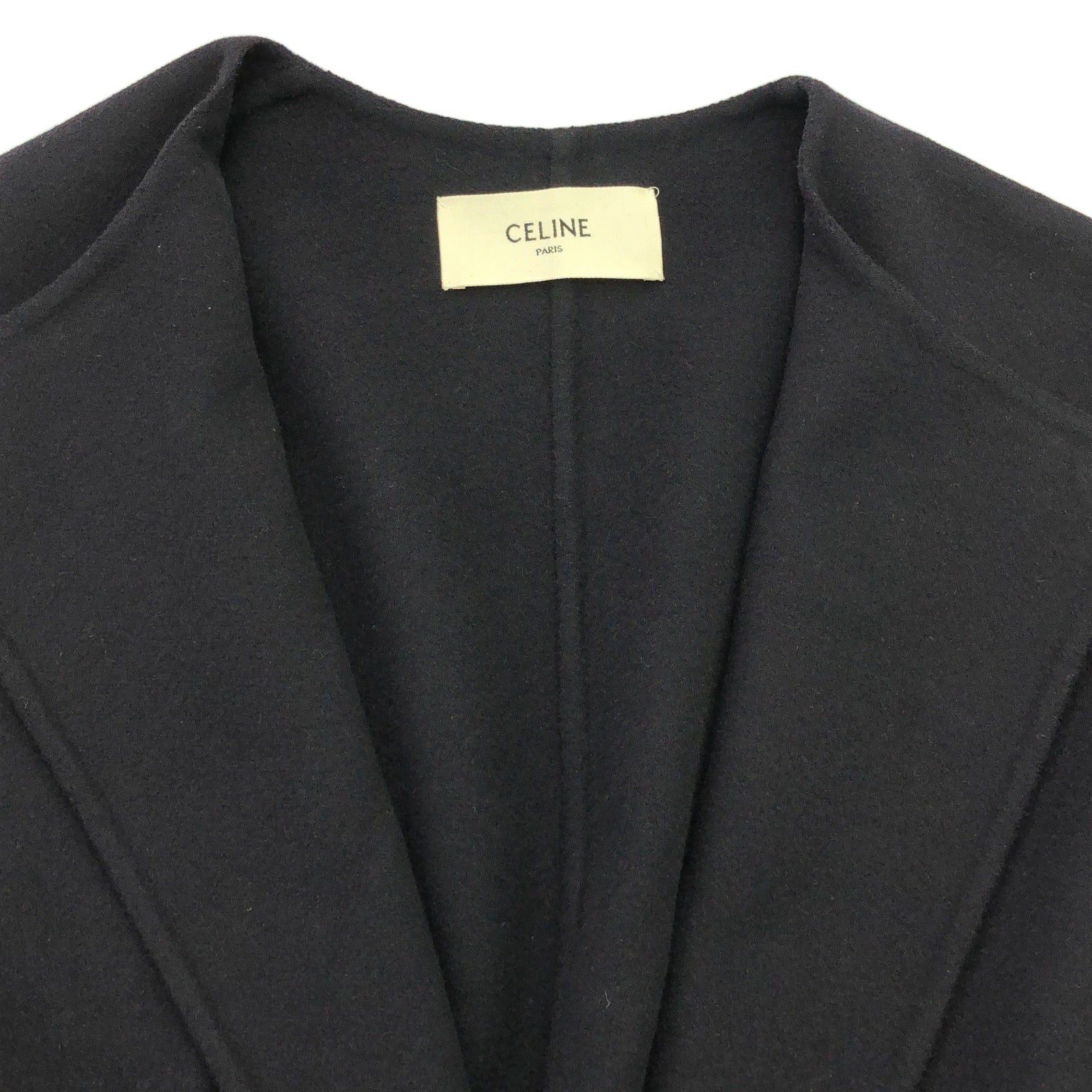 Celine Celine Cashmere Coat With Belt Navy Size ONE SIZE - 10 Thumbnail