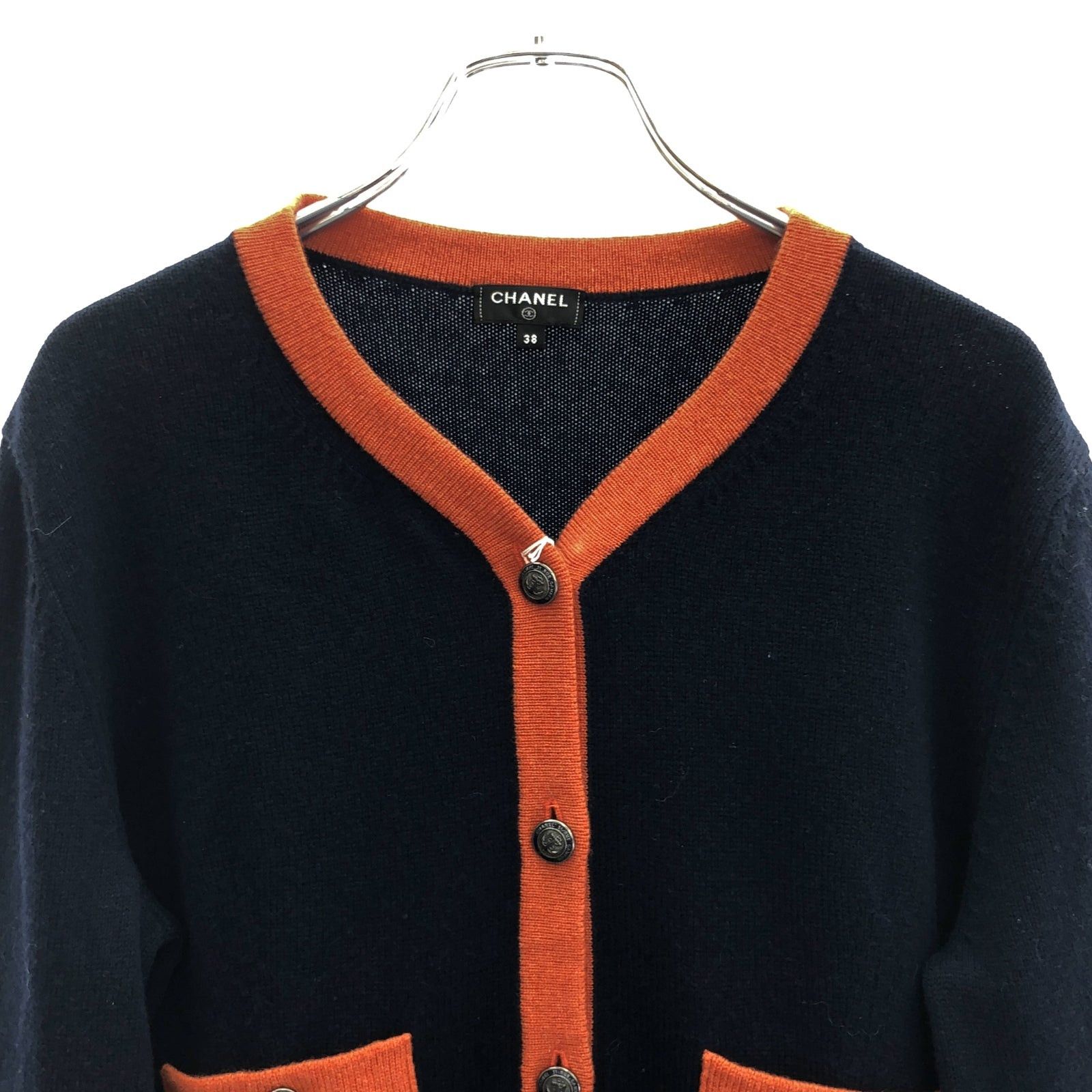 Chanel Chanel Cardigan Cashmere Navy Size ONE SIZE - 3 Thumbnail