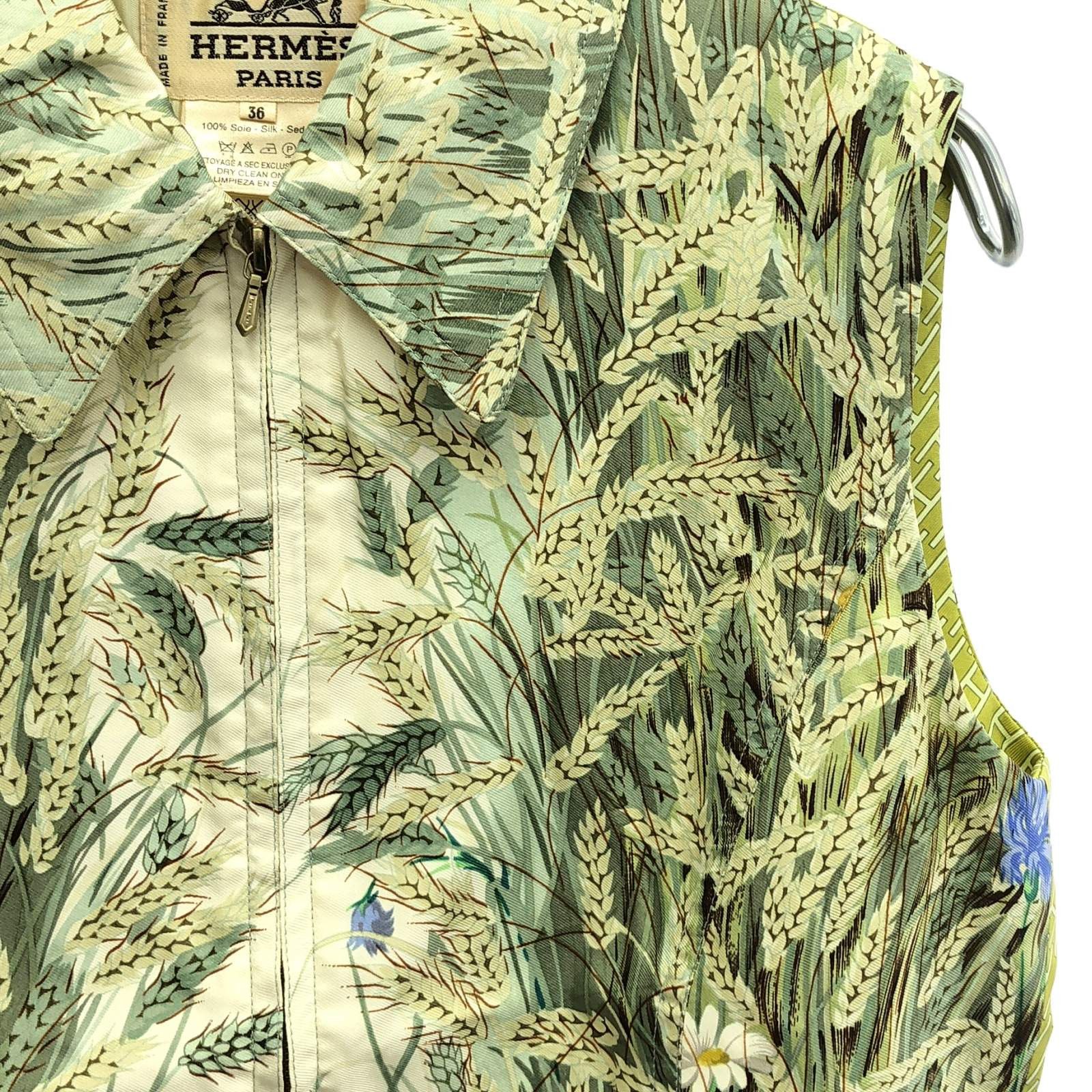 Hermes Hermes Vest Silk Green Size ONE SIZE - 4 Thumbnail