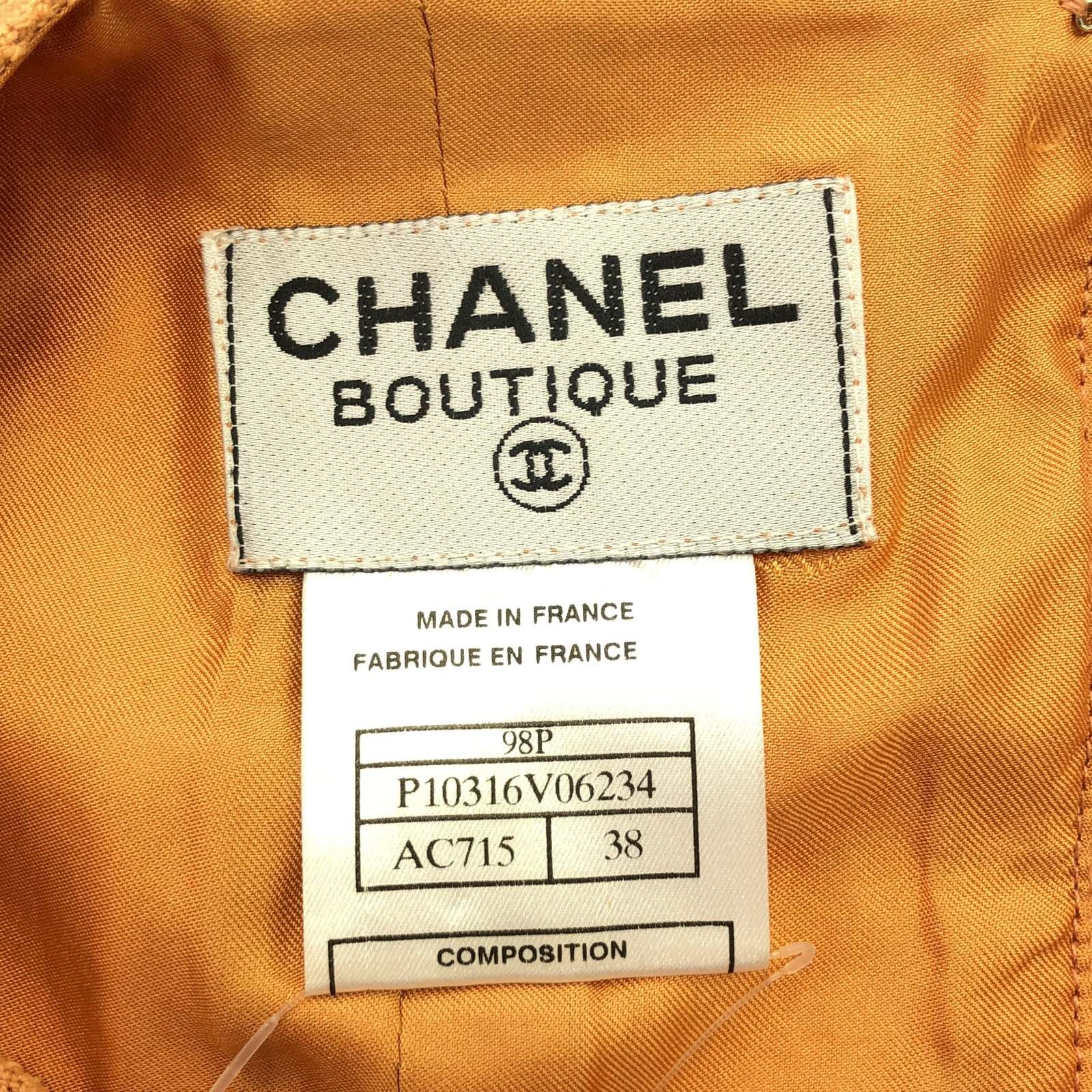 Chanel Chanel One Piece Silk Orange Size ONE SIZE - 5 Thumbnail