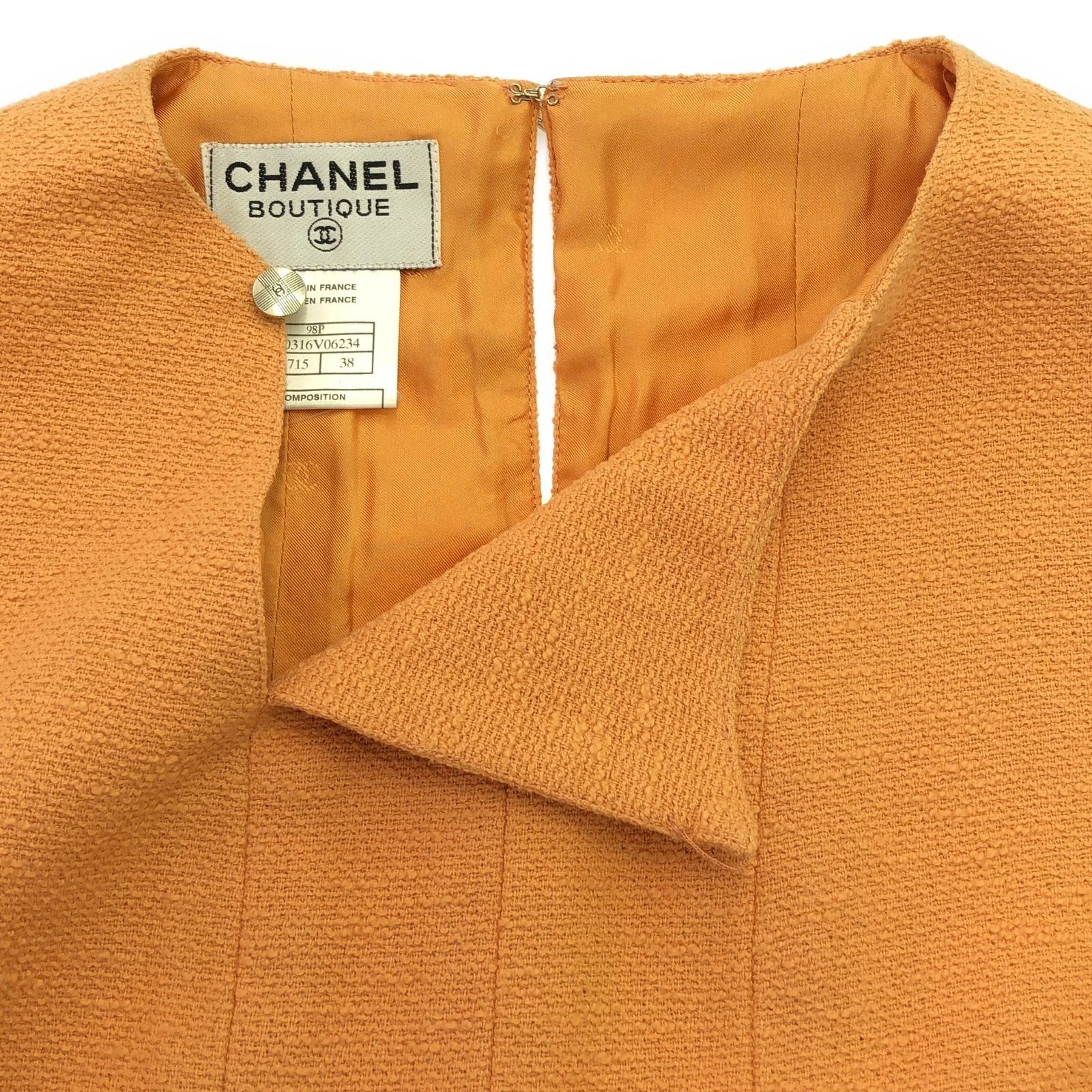 Chanel Chanel One Piece Silk Orange Size ONE SIZE - 9 Thumbnail