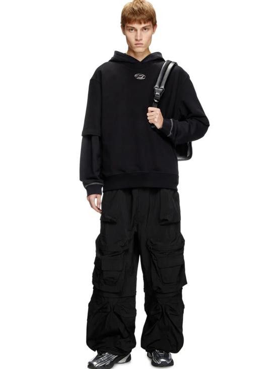 Diesel DIESEL Men Hoodies A11580 0BMBJ 9XX Black Size US M / EU 48-50 / 2 - 2 Thumbnail