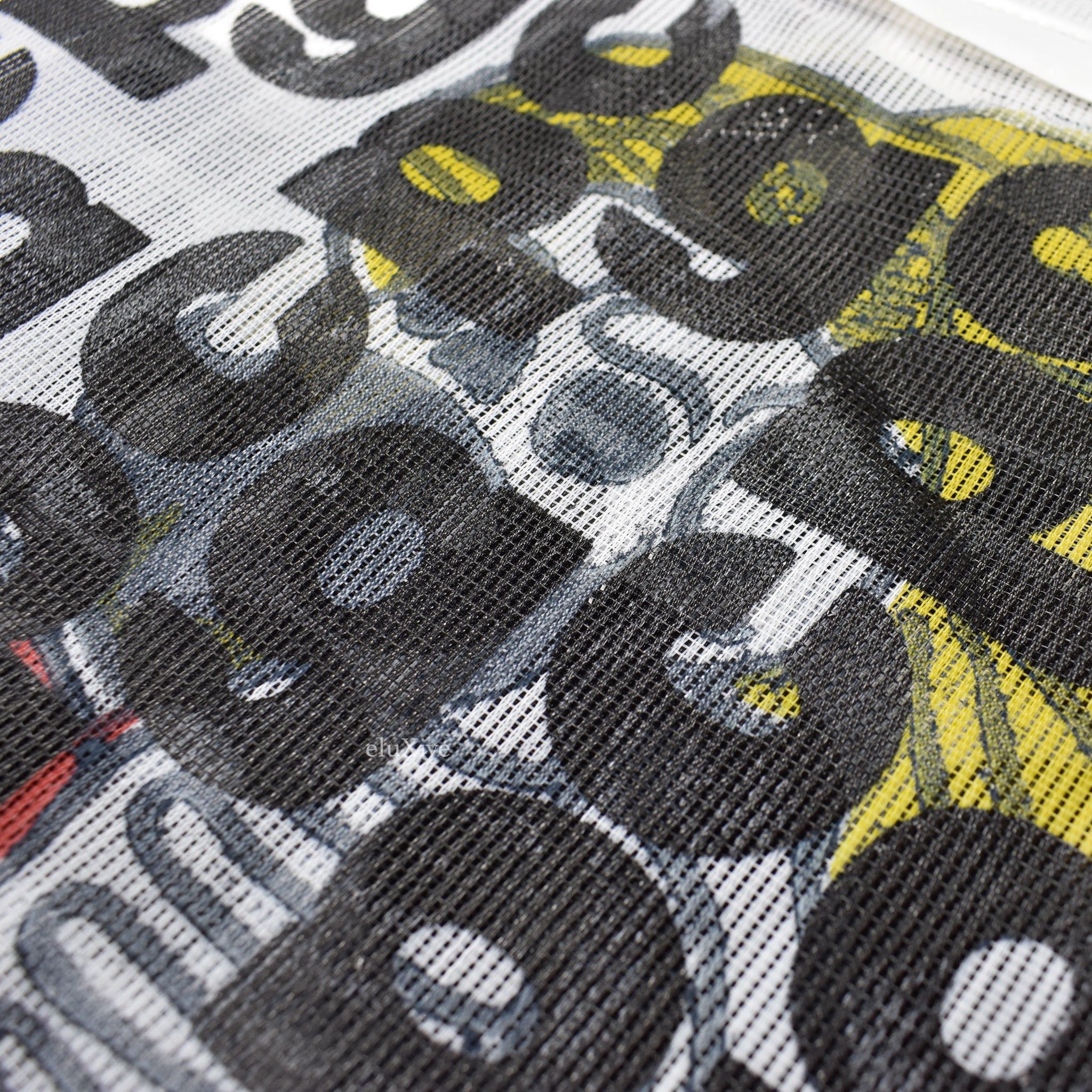 Comme des Garcons Frida Kahlo Skeleton CDG Logo Print Mesh Bag DOTD Size ONE SIZE - 6 Thumbnail