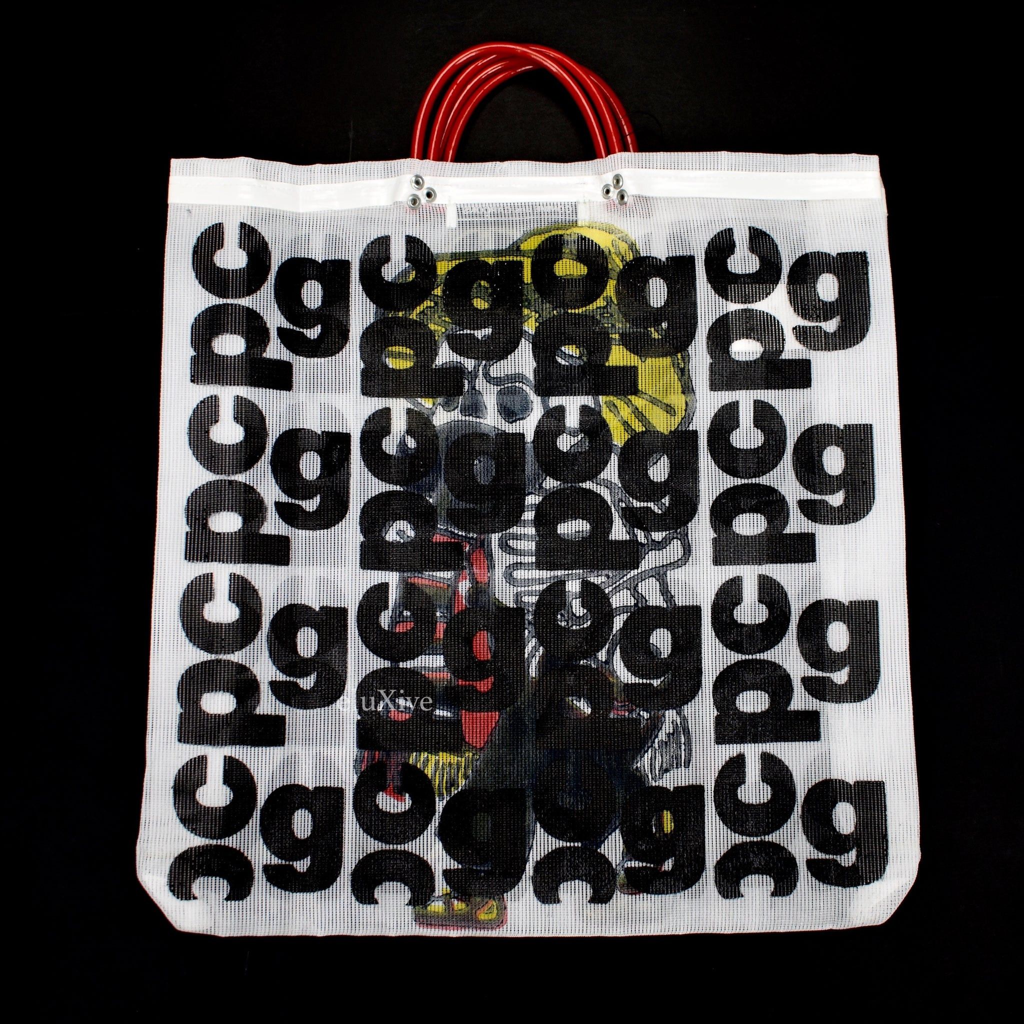 Comme des Garcons Frida Kahlo Skeleton CDG Logo Print Mesh Bag DOTD Size ONE SIZE - 2 Thumbnail