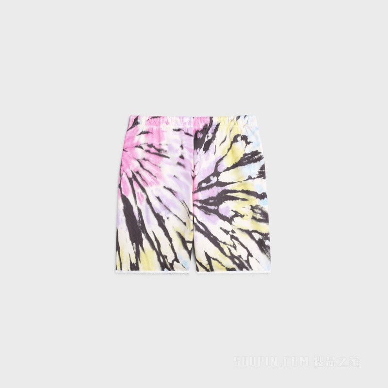 Shorts in Cotton Fleece Multicolor Pastel