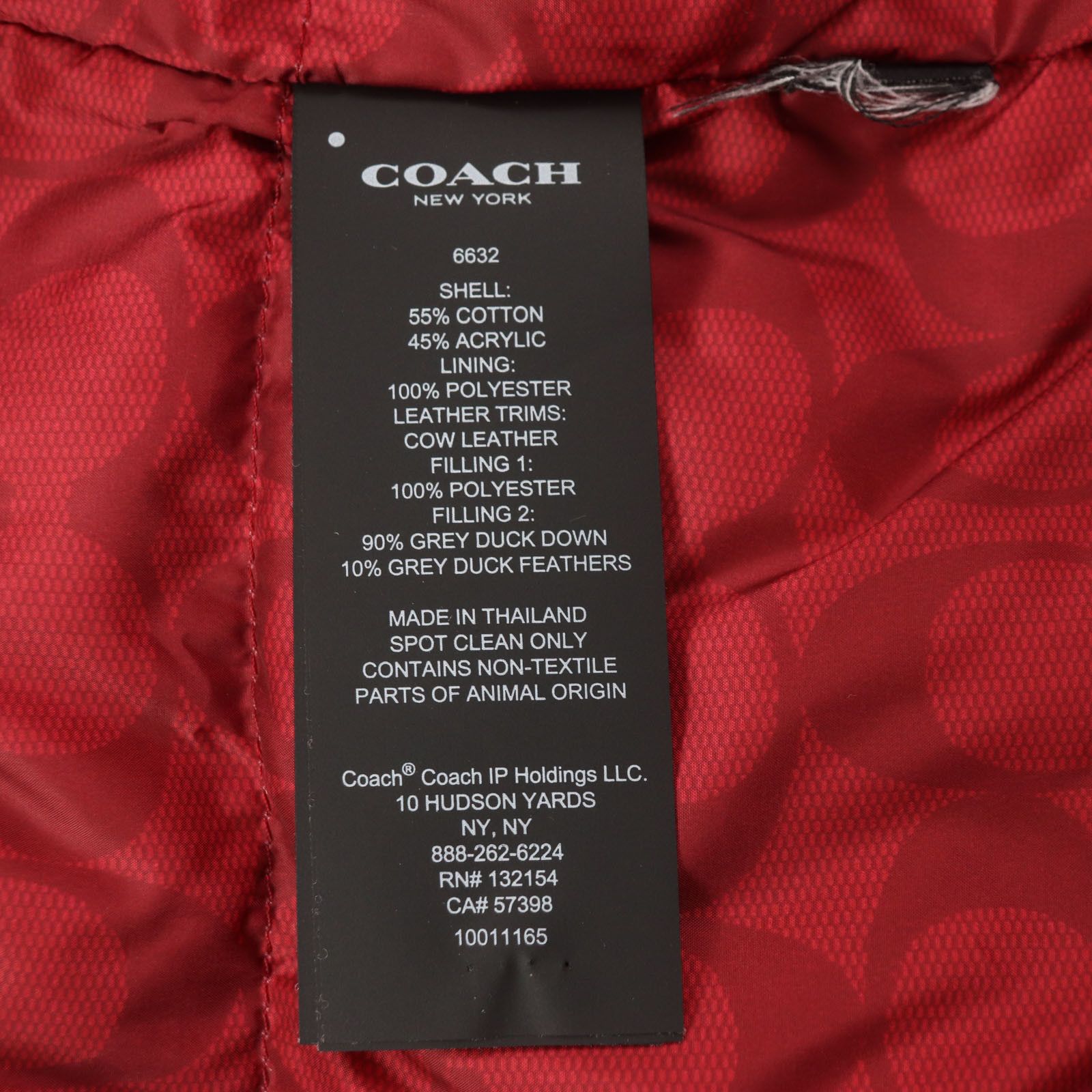 Coach Coach Coach Buffalo check Signature leather cotton acrylic down jacket Cotton Outerwear 6632 Size ONE SIZE - 8 Thumbnail