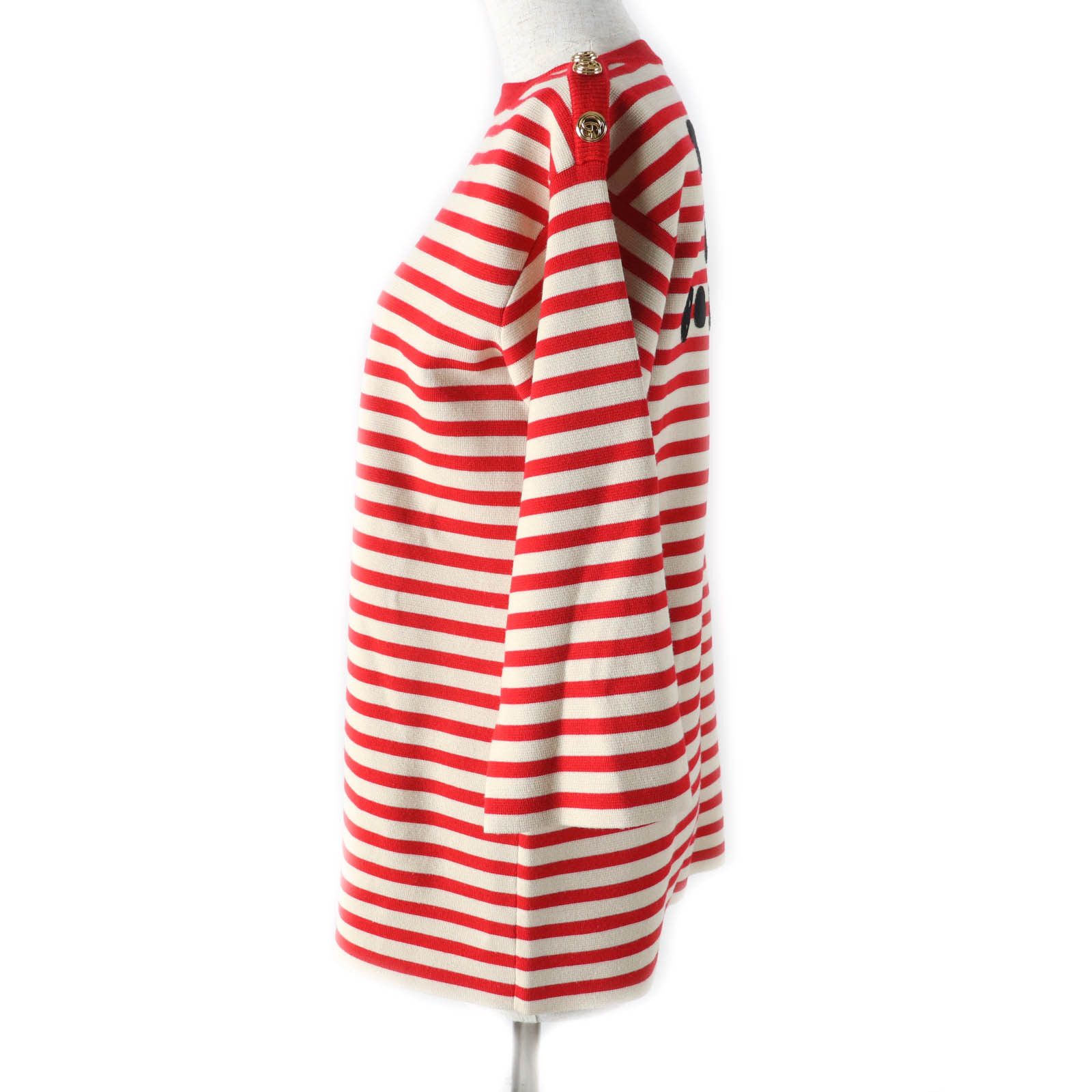 Gucci Gucci Gucci GG Metal Button Wool Nylon Top Others Tops 572594 Size ONE SIZE - 2 Thumbnail