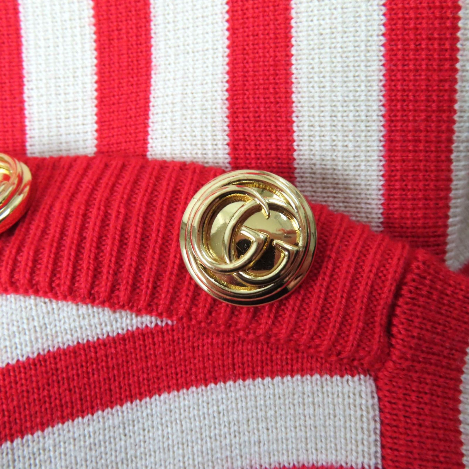 Gucci Gucci Gucci GG Metal Button Wool Nylon Top Others Tops 572594 Size ONE SIZE - 6 Thumbnail