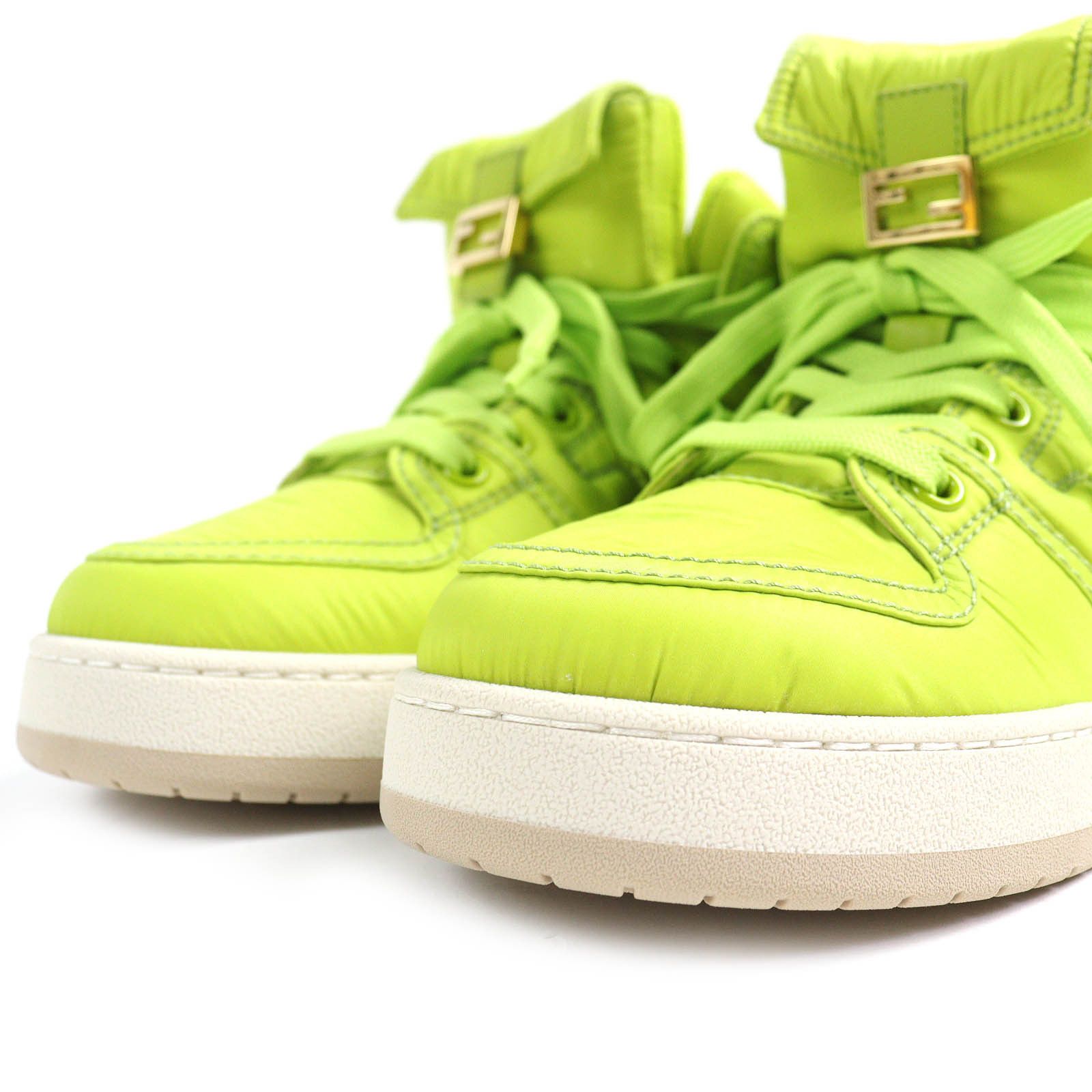 Fendi Fendi Fendi Baguette pocket Nylon Leather High Cut Sneakers Leather Shoes 8E8380 DUTY FREE for USA Size ONE SIZE - 5 Thumbnail