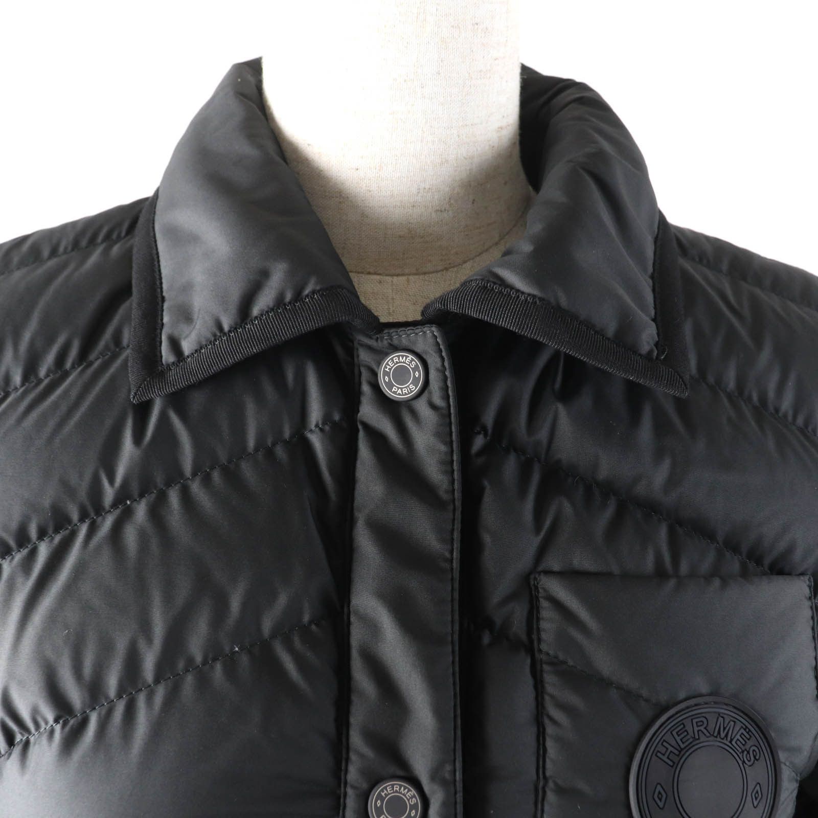 Hermes Hermes Hermes Quilted overshirt Polyester Cotton Jacket Cotton Outerwear Size ONE SIZE - 4 Thumbnail