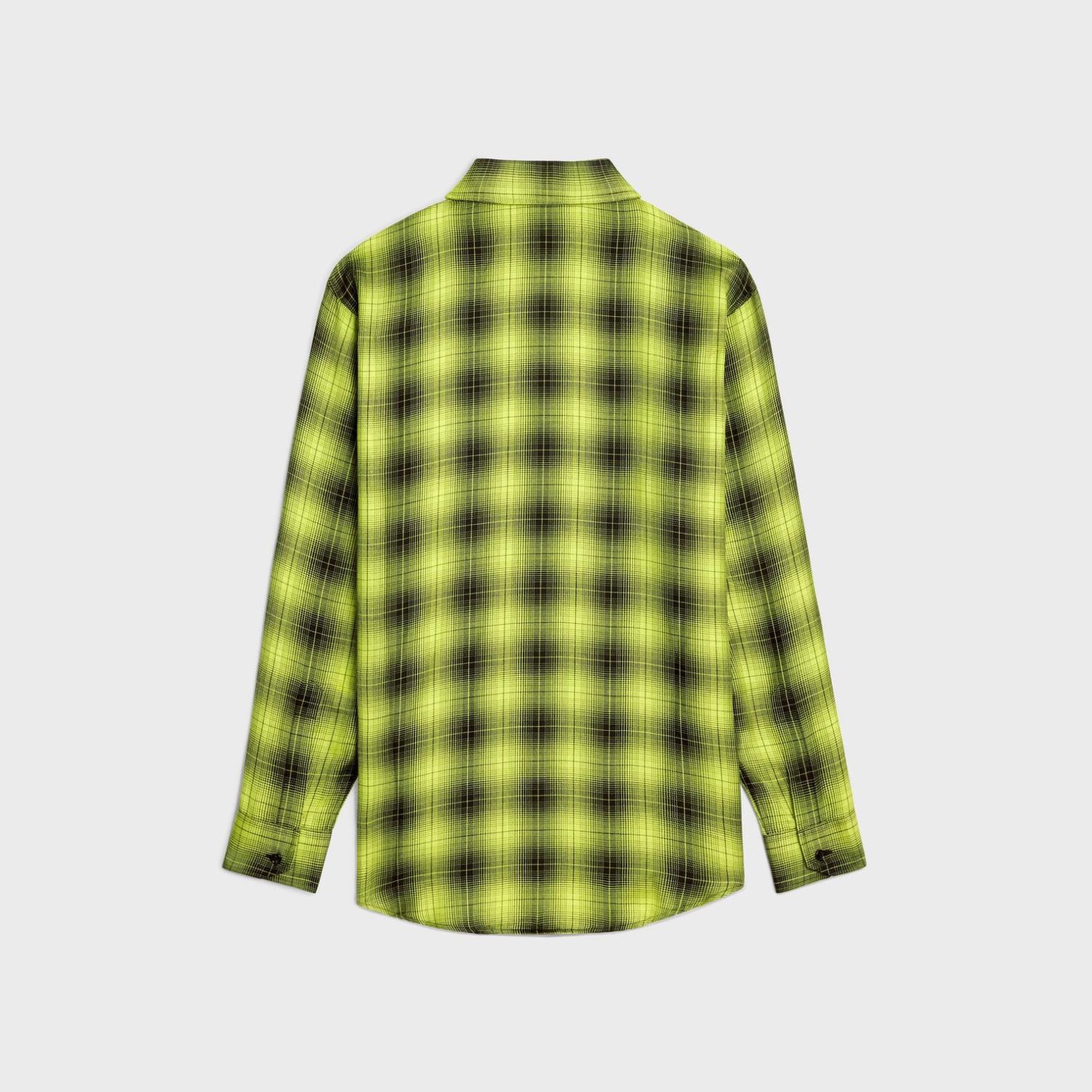 Celine Wool Checks Oversized Shirt in Yellow Black Size US M / EU 48-50 / 2 - 2 Thumbnail