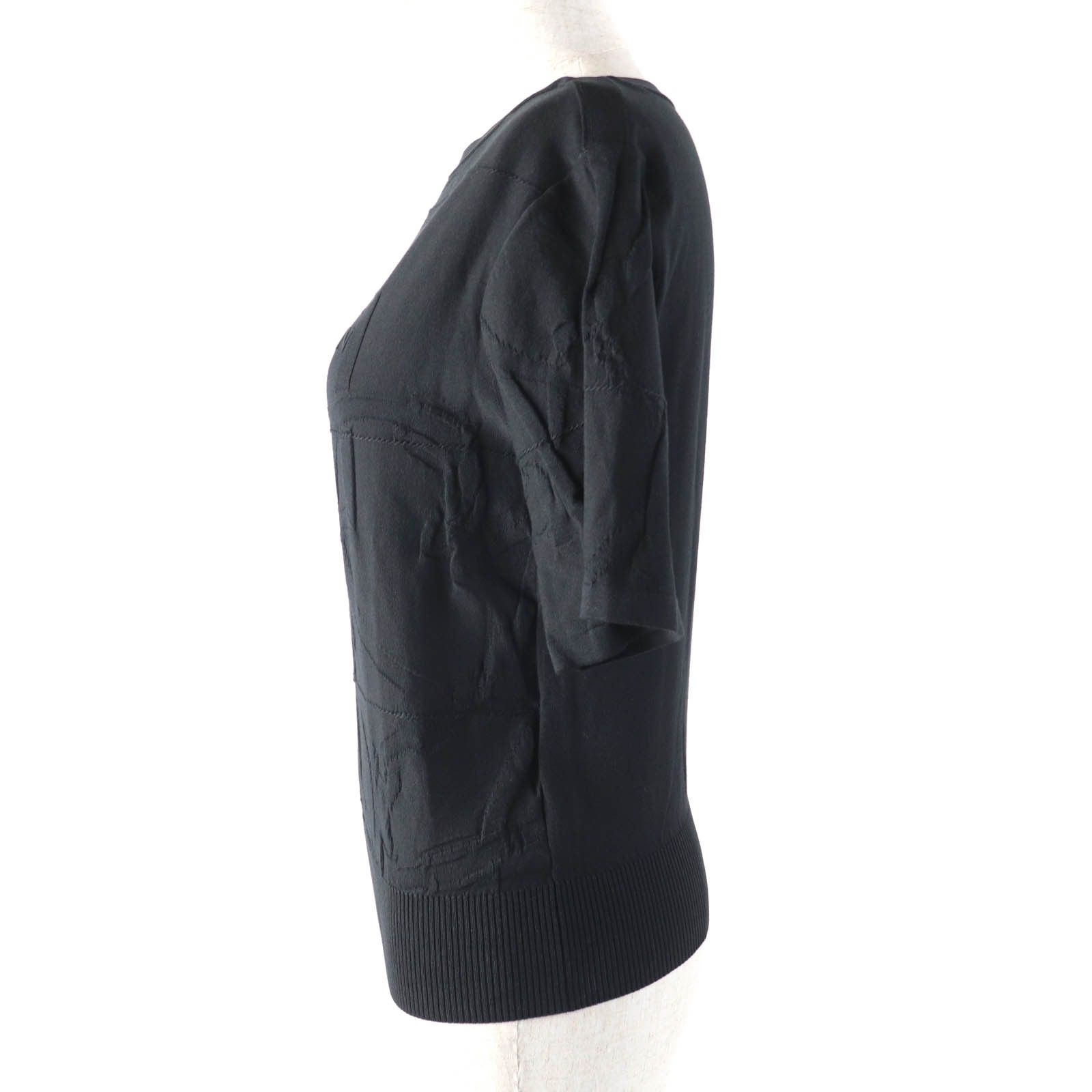 Hermes Hermes Hermes L INSTRVCTION DV ROY Imperial Studies Silk Cotton Knit Top Cotton Tops Size ONE SIZE - 2 Thumbnail