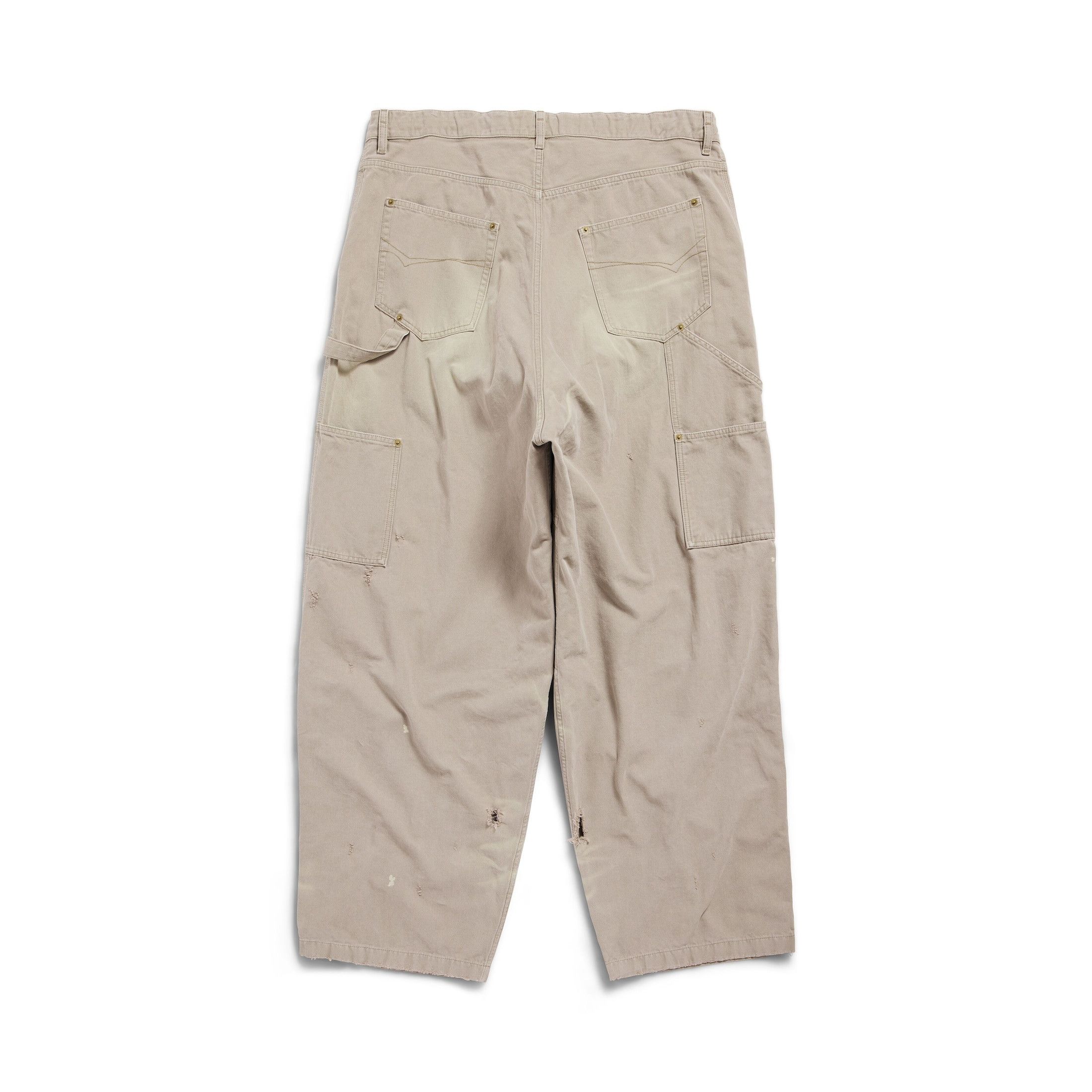 Balenciaga LOOK 55 Double Knee Pants in beige cotton canvas Size US 33 - 2 Thumbnail