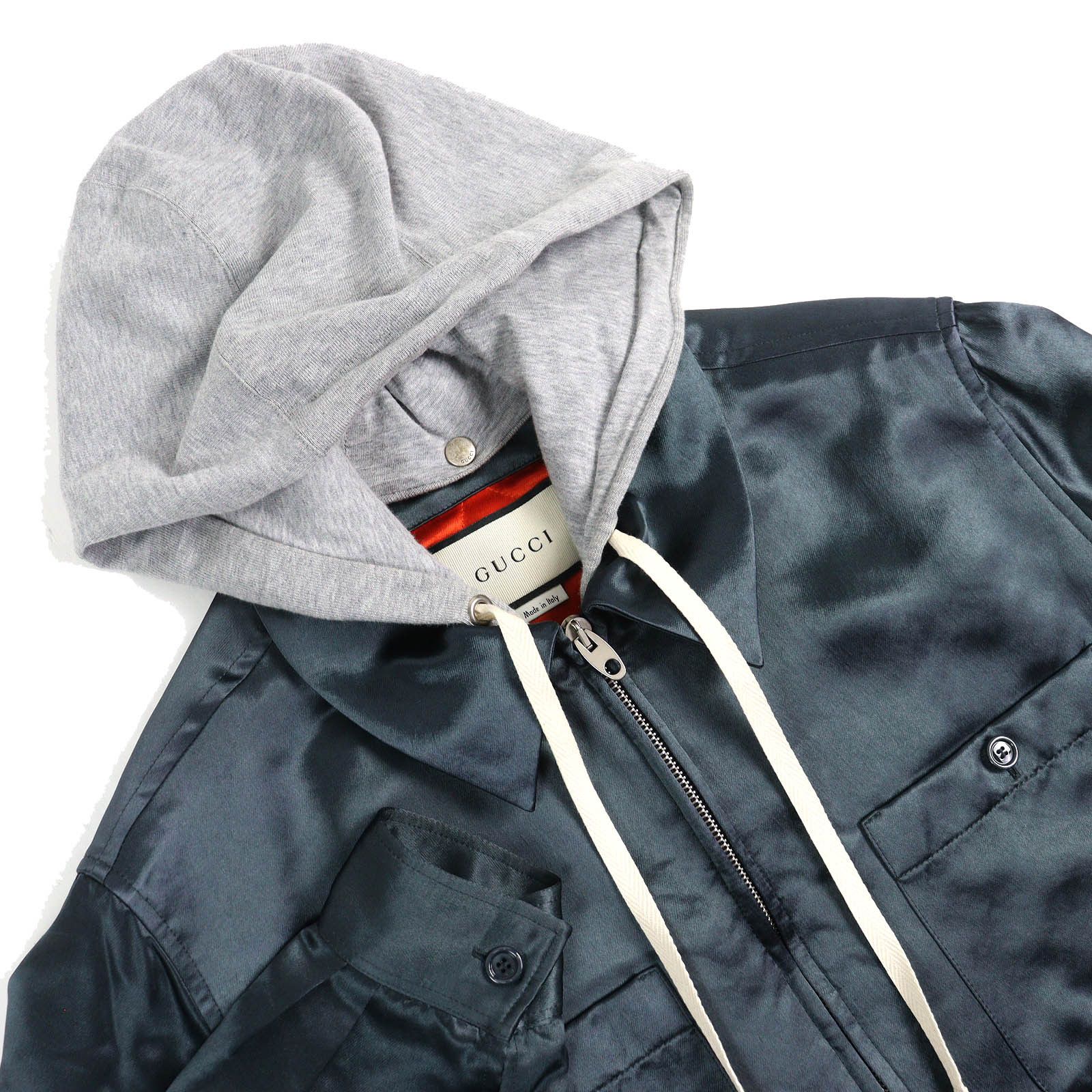 Gucci Gucci Gucci WORLD WIDE Logo patch acetate cotton shirt jacket Cotton Outerwear 604112 DUTY FREE for USA Size ONE SIZE - 4 Thumbnail