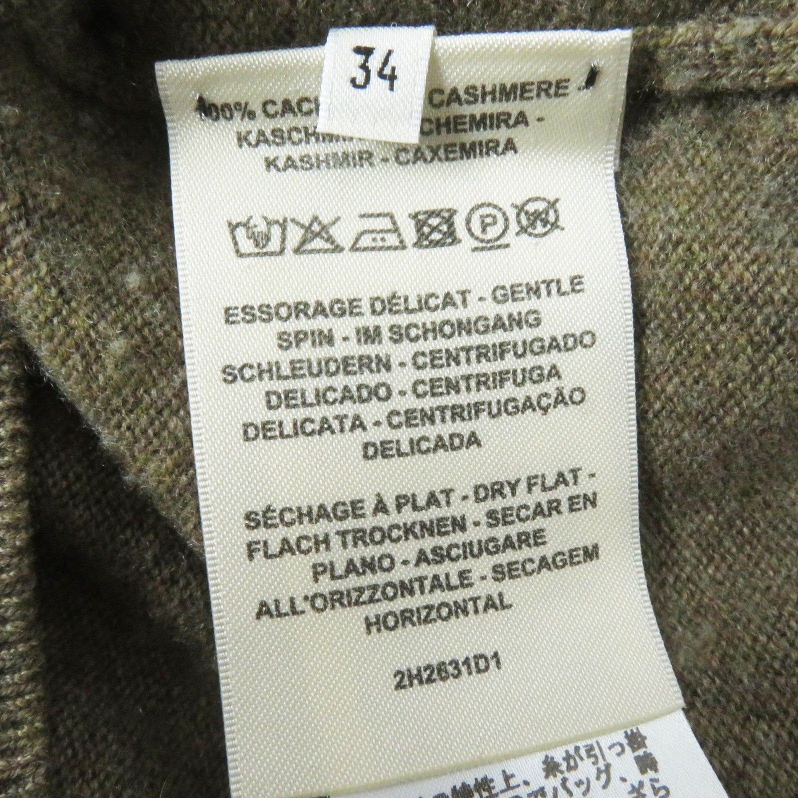 Hermes Hermes Hermes H lift Cashmere Knit Natural Material Tops DUTY FREE for USA Size ONE SIZE - 7 Thumbnail