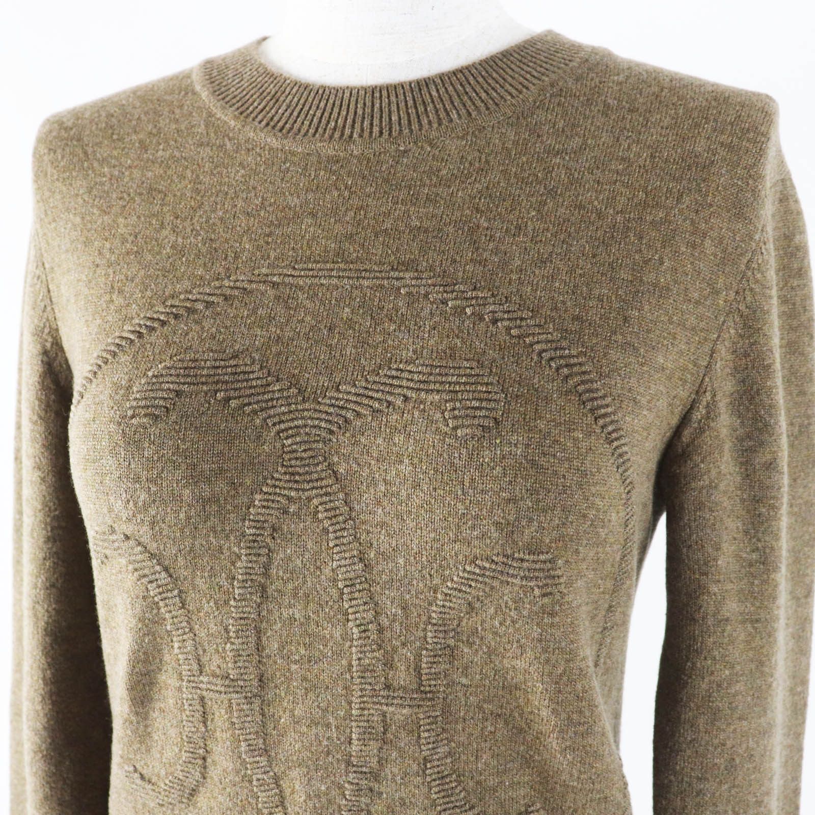 Hermes Hermes Hermes H lift Cashmere Knit Natural Material Tops DUTY FREE for USA Size ONE SIZE - 2 Thumbnail