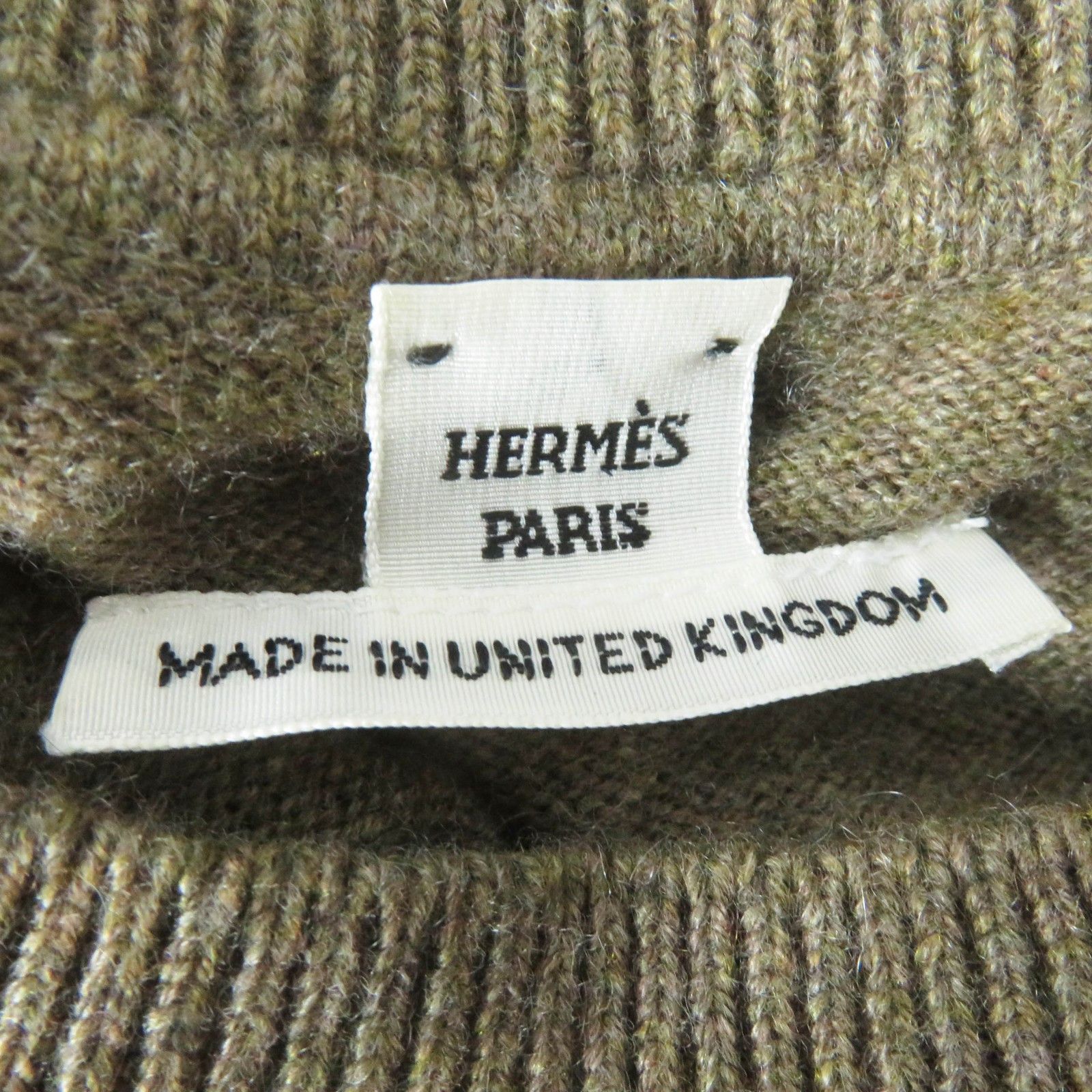 Hermes Hermes Hermes H lift Cashmere Knit Natural Material Tops DUTY FREE for USA Size ONE SIZE - 6 Thumbnail