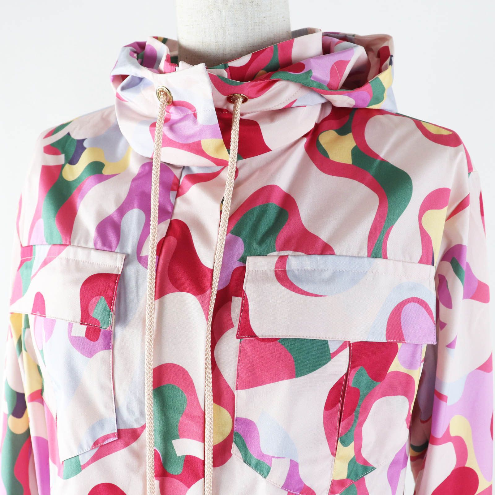 Chanel Chanel Chanel P70173 Silk Cotton Hooded Jacket Cotton Outerwear P70173 Size ONE SIZE - 2 Thumbnail
