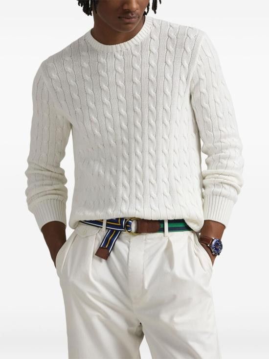 Ralph Lauren RALPH LAUREN Men Sweater 710961151 002 White Size US L / EU 52-54 / 3 - 2 Thumbnail