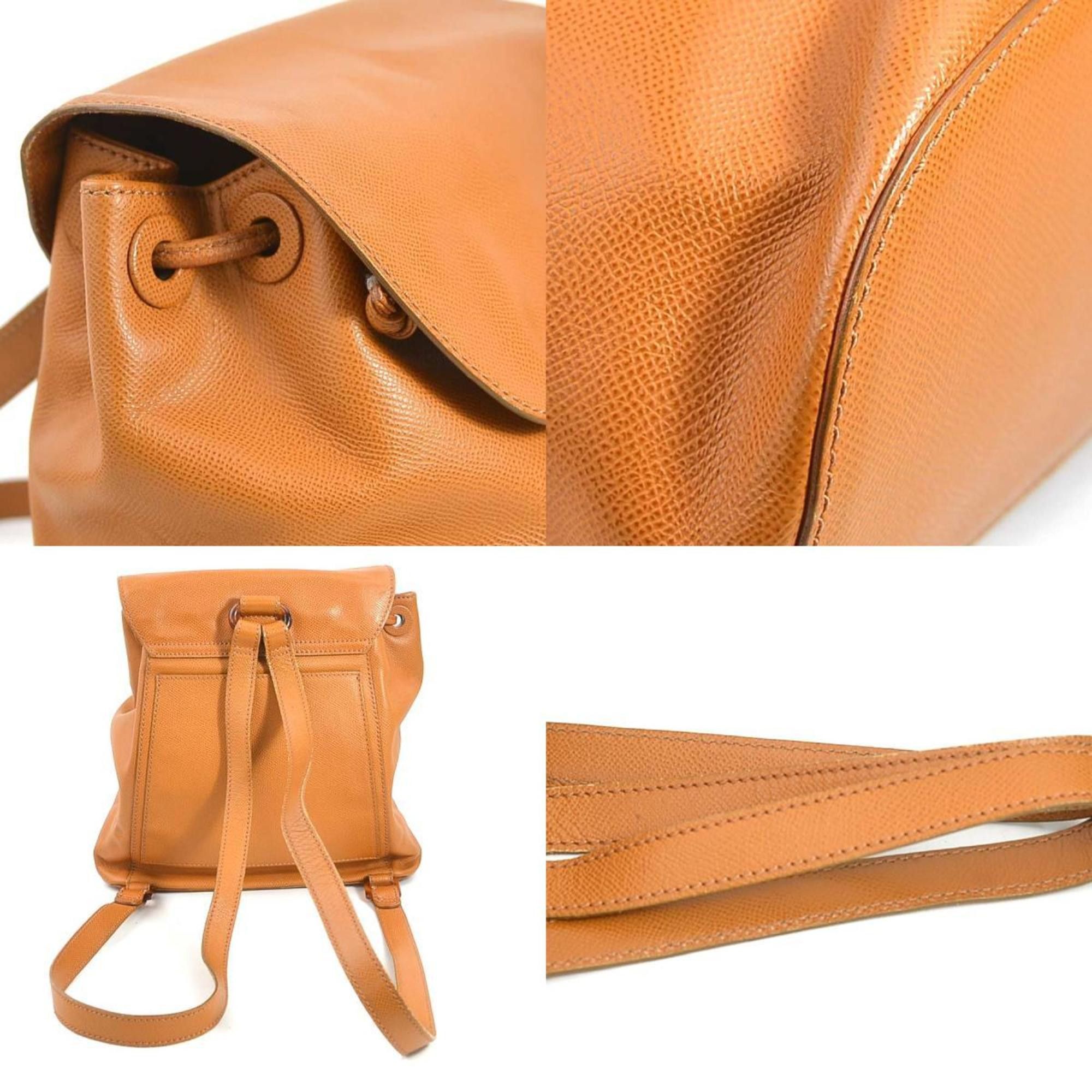 Chanel CHANEL Coco Mark Leather Backpack Brown Gold Women's e60276g Size ONE SIZE - 3 Thumbnail