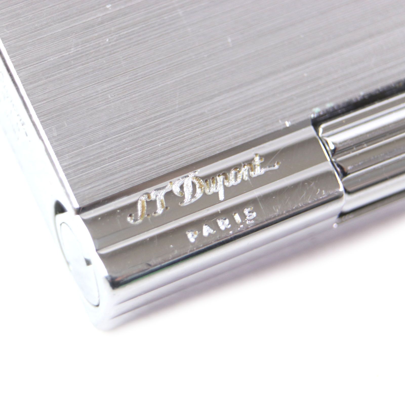 Other Other Dupont Line 2 Short Square Hairline Logo Engraved Silver Lighter Metal Lighter DUTY FREE for USA Size ONE SIZE - 7 Thumbnail