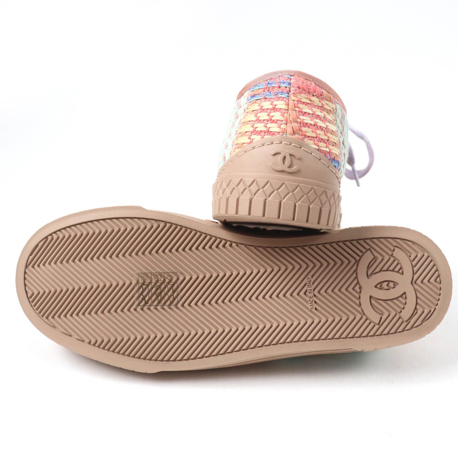 Chanel Chanel Chanel COCO Mark Tweed Leather Sneakers Leather Shoes G32383 DUTY FREE for USA Size ONE SIZE - 7 Thumbnail