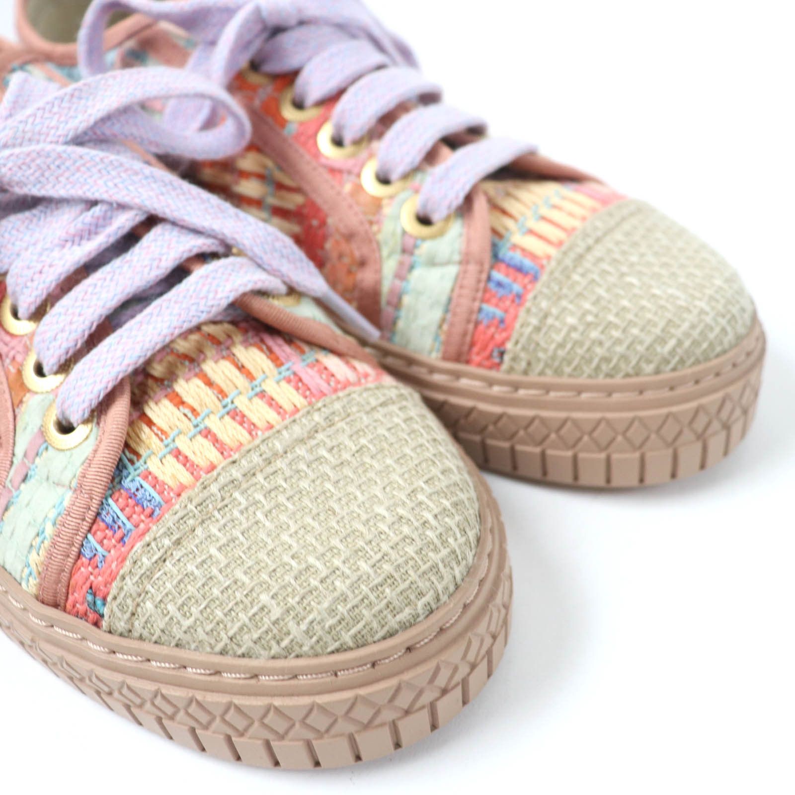 Chanel Chanel Chanel COCO Mark Tweed Leather Sneakers Leather Shoes G32383 DUTY FREE for USA Size ONE SIZE - 8 Thumbnail