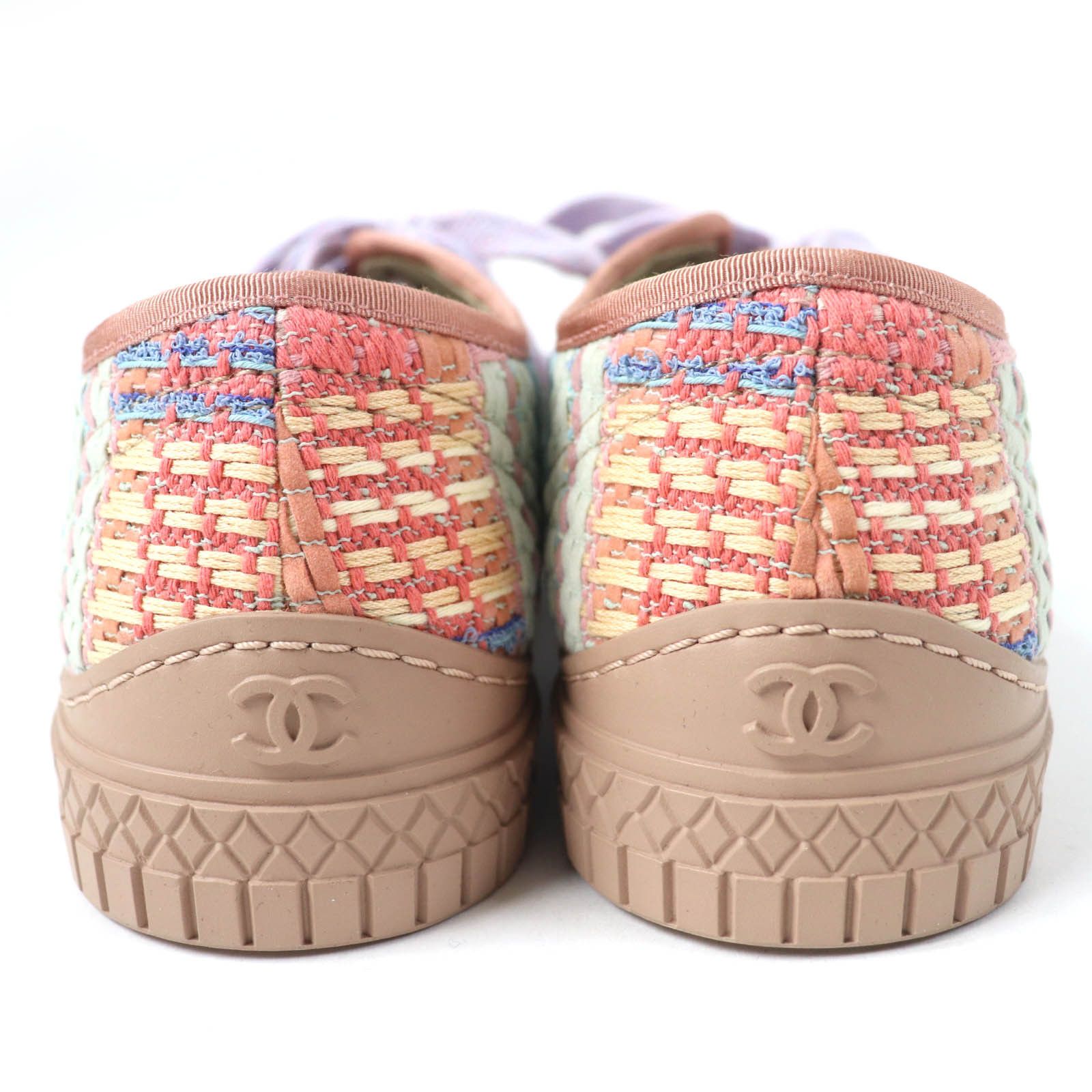 Chanel Chanel Chanel COCO Mark Tweed Leather Sneakers Leather Shoes G32383 DUTY FREE for USA Size ONE SIZE - 9 Thumbnail