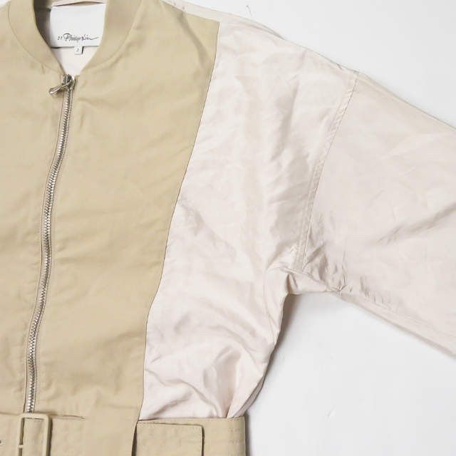 Other Other 3.1 Phillip Lim Silk Sleeve Belted Cotton Nylon Silk Outerwear Cotton Outerwear PS15-8429CMG Size ONE SIZE - 5 Thumbnail