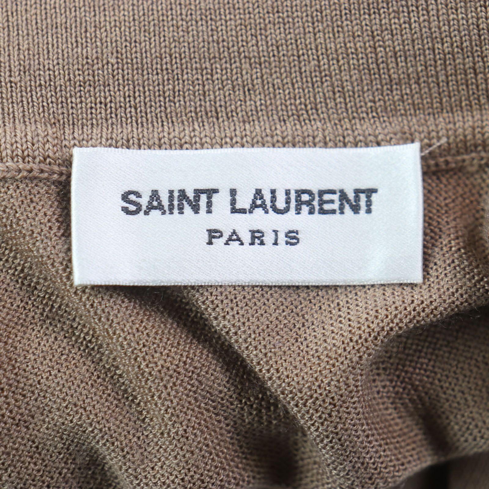 Yves Saint Laurent Yves Saint Laurent Saint Laurent Paris 752350 Wool Cashmere Silk Turtleneck Sweater Natural Material Tops 752350 Size ONE SIZE - 4 Thumbnail