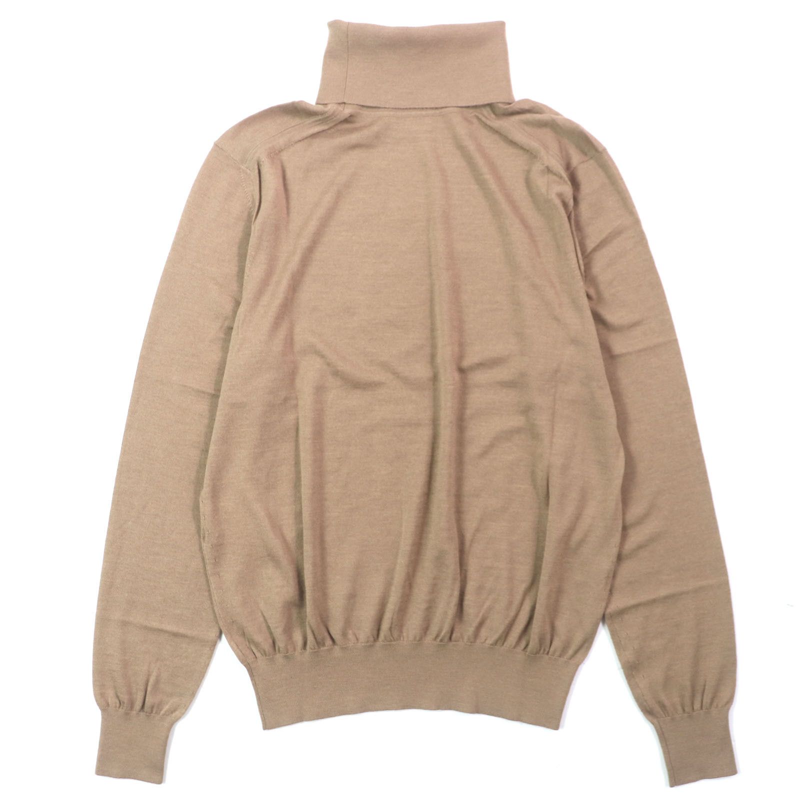 Yves Saint Laurent Yves Saint Laurent Saint Laurent Paris 752350 Wool Cashmere Silk Turtleneck Sweater Natural Material Tops 752350 Size ONE SIZE - 3 Thumbnail