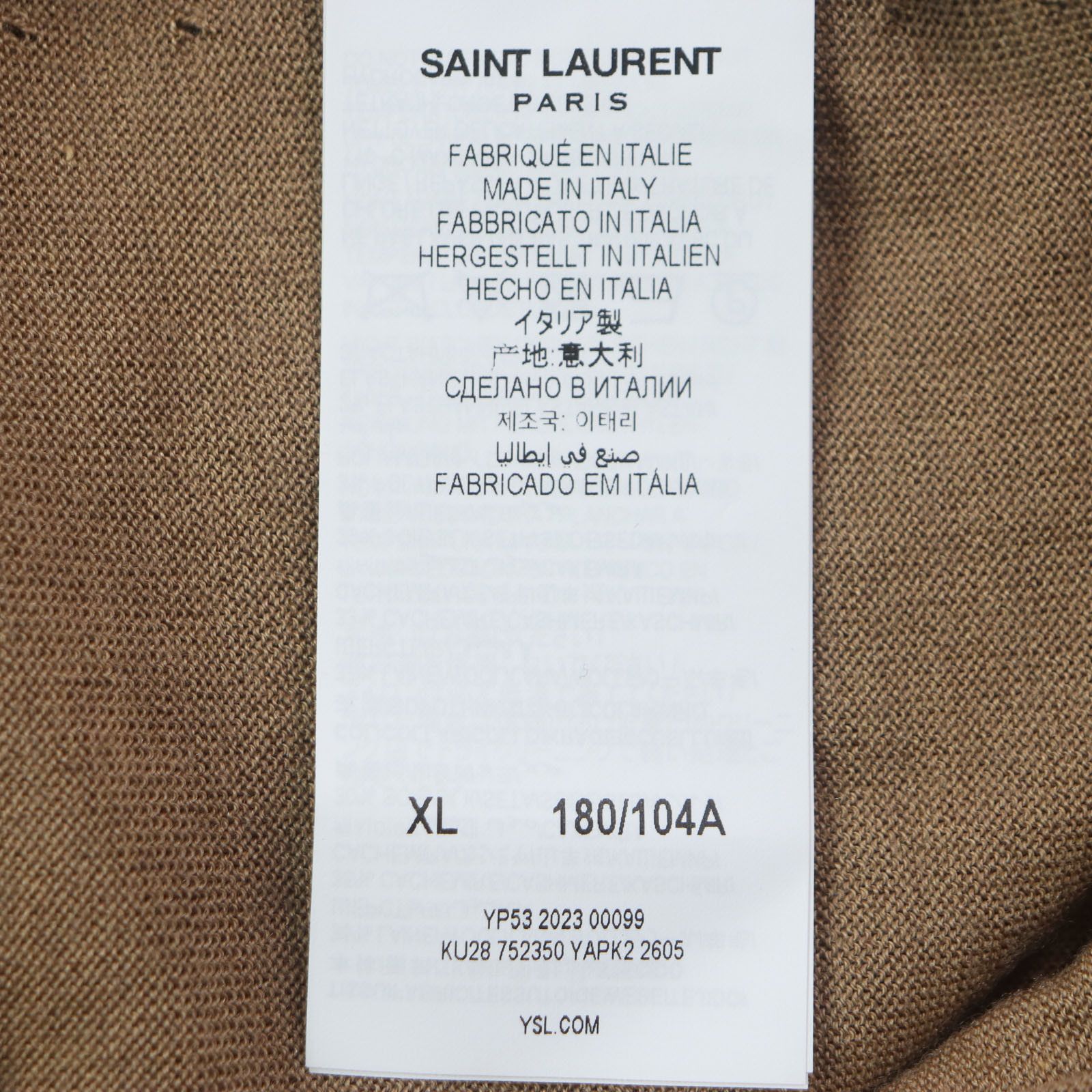 Yves Saint Laurent Yves Saint Laurent Saint Laurent Paris 752350 Wool Cashmere Silk Turtleneck Sweater Natural Material Tops 752350 Size ONE SIZE - 5 Thumbnail
