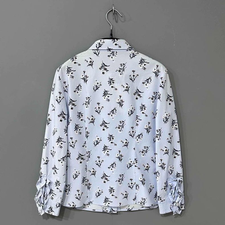 Prada Floral Blue Button-Up Shirt by PRADA- DMC Size US M / EU 48-50 / 2 - 3 Thumbnail